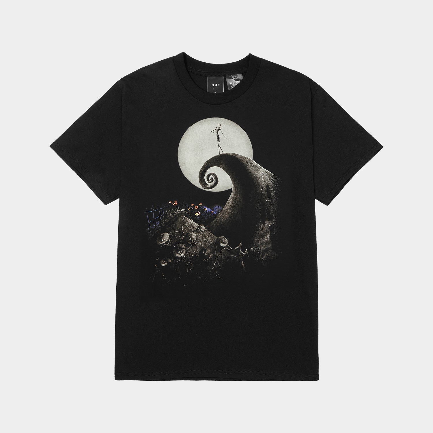 HUF (ハフ) Worldwide JP /T-SHIRTS(Tシャツ)/ HUF X NIGHTMARE BEFORE CHRISTMAS SPIRAL HILL TEE商品 / BLACK