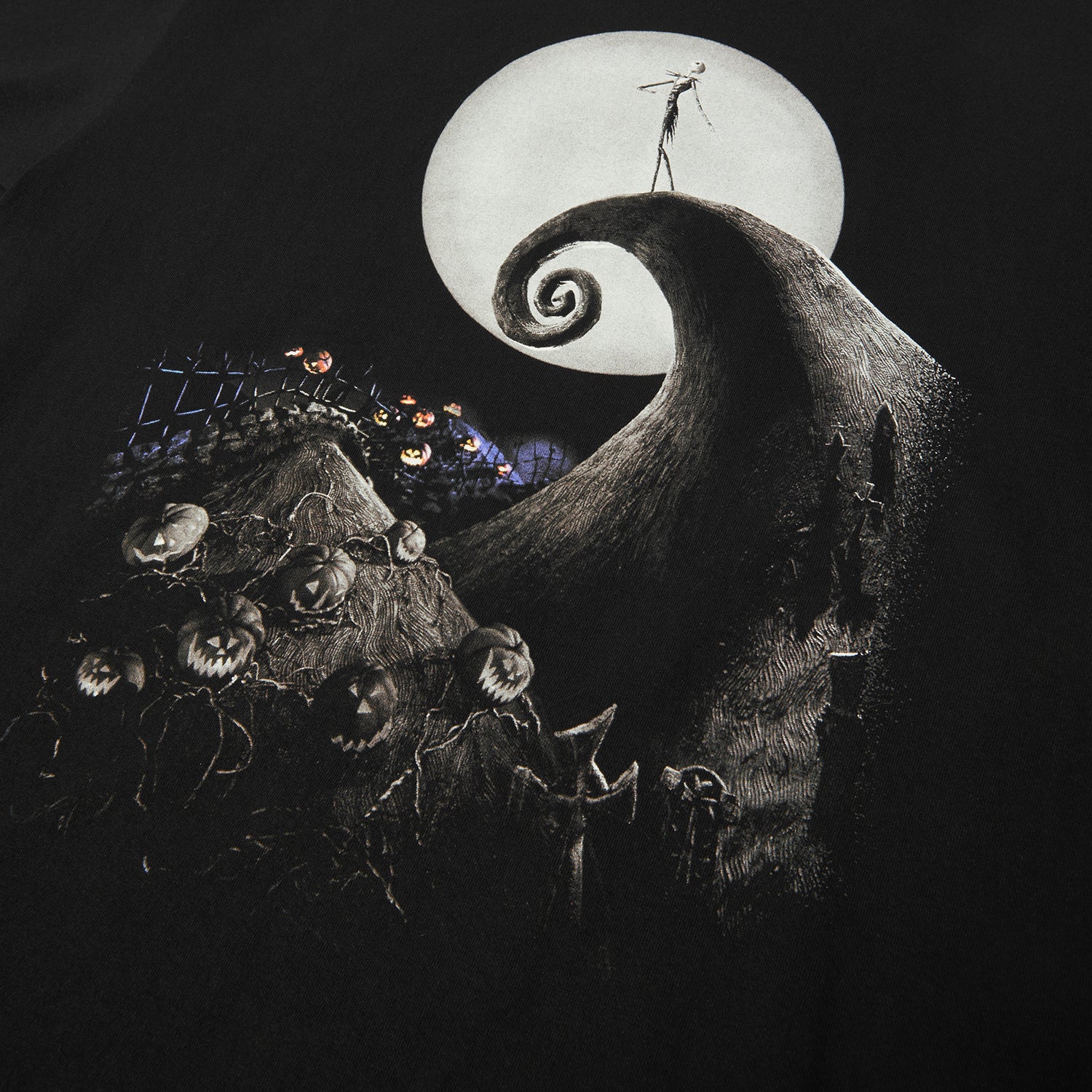 HUF (ハフ) Worldwide JP /T-SHIRTS(Tシャツ)/ HUF X NIGHTMARE BEFORE CHRISTMAS SPIRAL HILL TEE商品 / BLACK