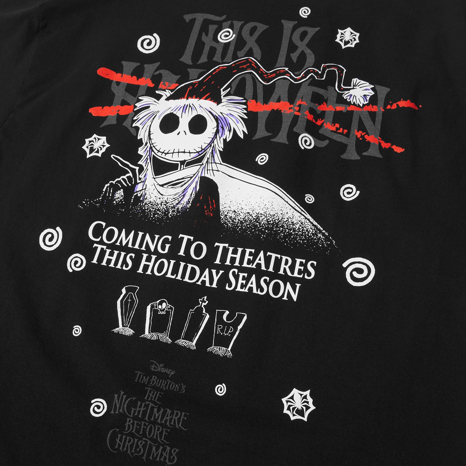 HUF (ハフ) Worldwide JP /T-SHIRTS(Tシャツ)/ HUF X NIGHTMARE BEFORE CHRISTMAS XMAS TEE商品 / BLACK