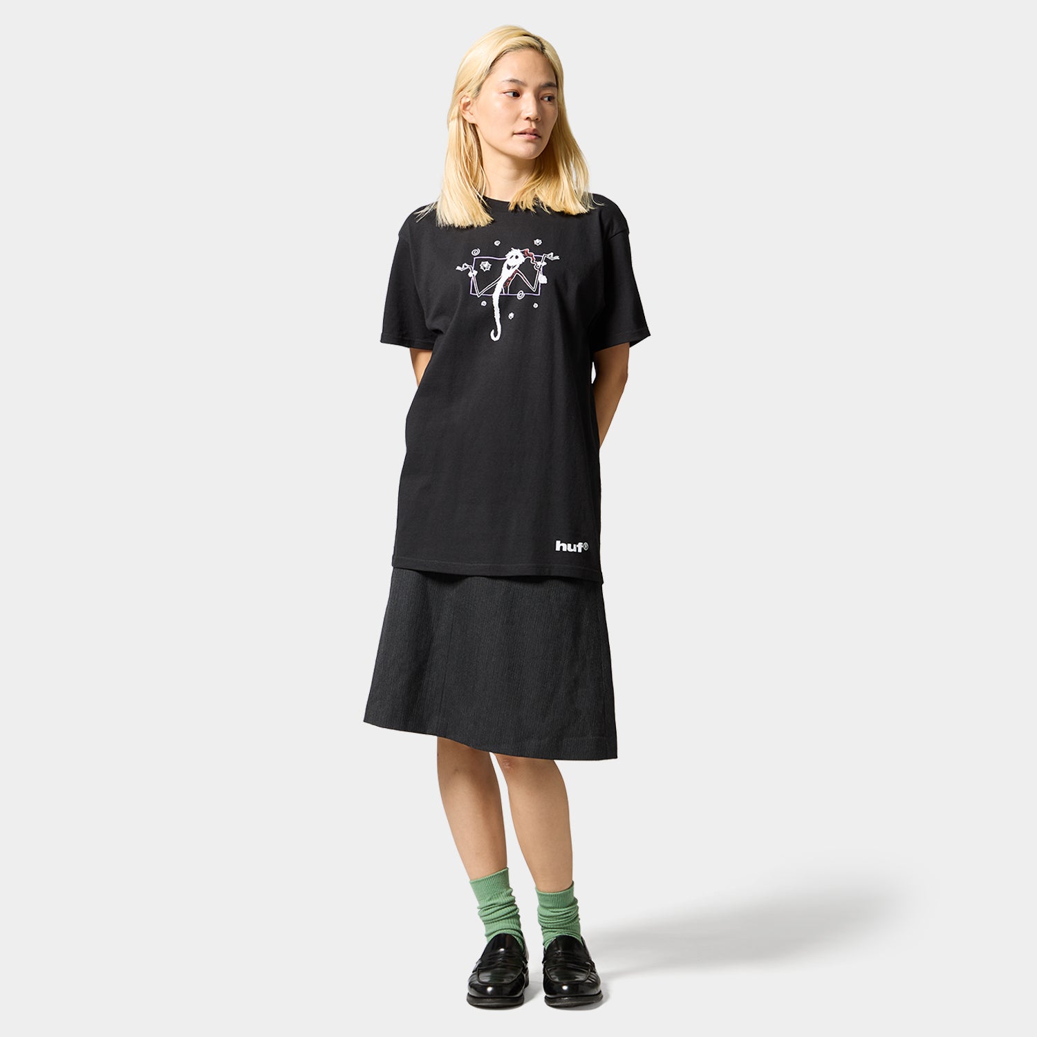 HUF (ハフ) Worldwide JP /T-SHIRTS(Tシャツ)/ HUF X NIGHTMARE BEFORE CHRISTMAS XMAS TEE商品 / BLACK