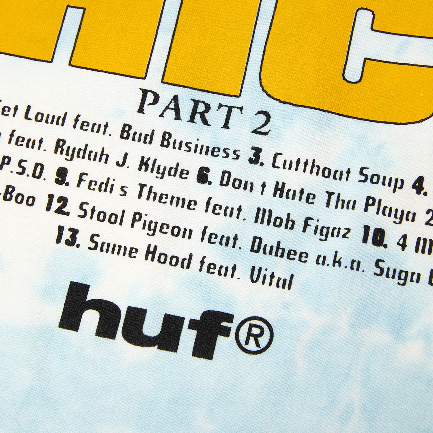 HUF (ハフ) Worldwide JP /T-SHIRTS(Tシャツ)/ HUF X MAC DRE GAME IS THICK TIE-DYE TEE商品 / BLUE