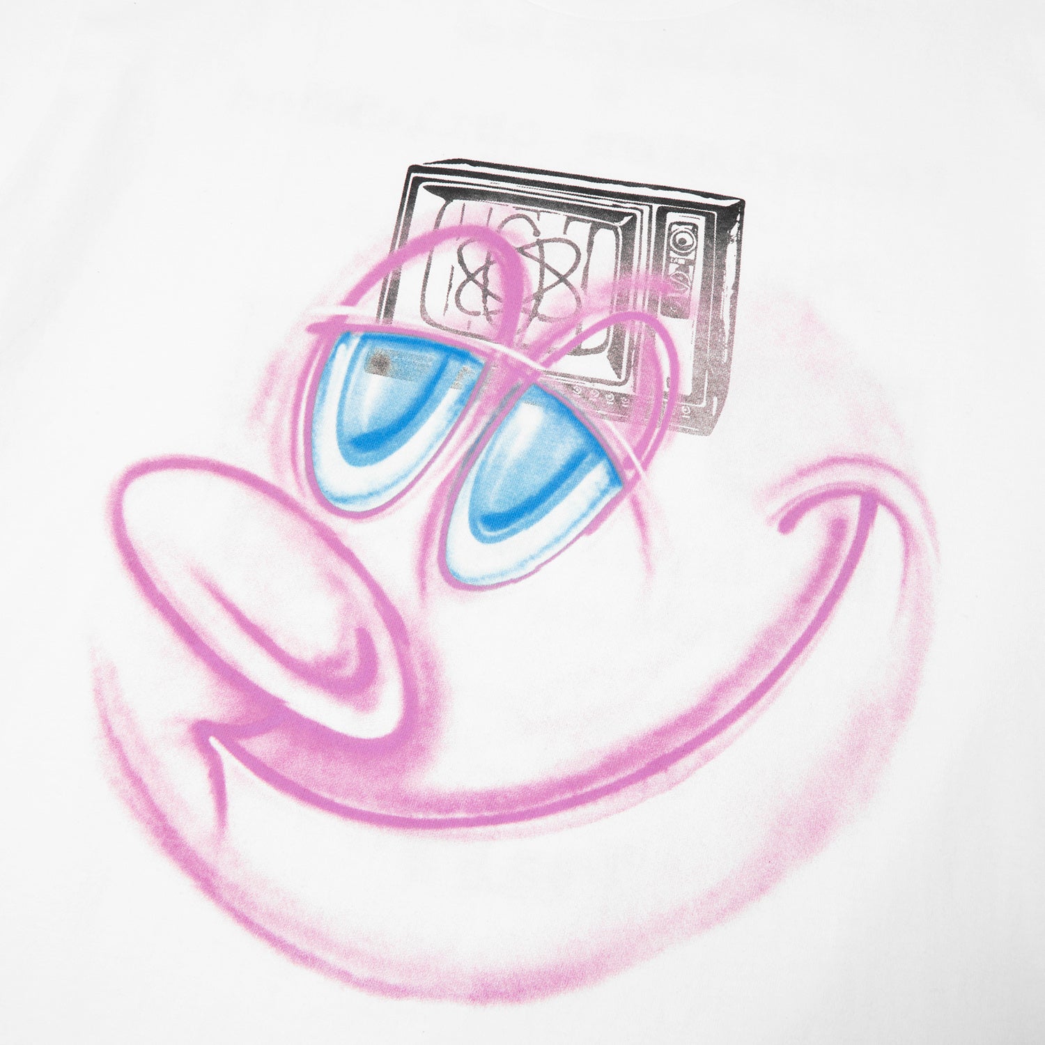 HUF (ハフ) Worldwide JP /T-SHIRTS(Tシャツ)/ KENNY SCHARF TELEVISION CHILDHOOD TEE商品 / WHITE