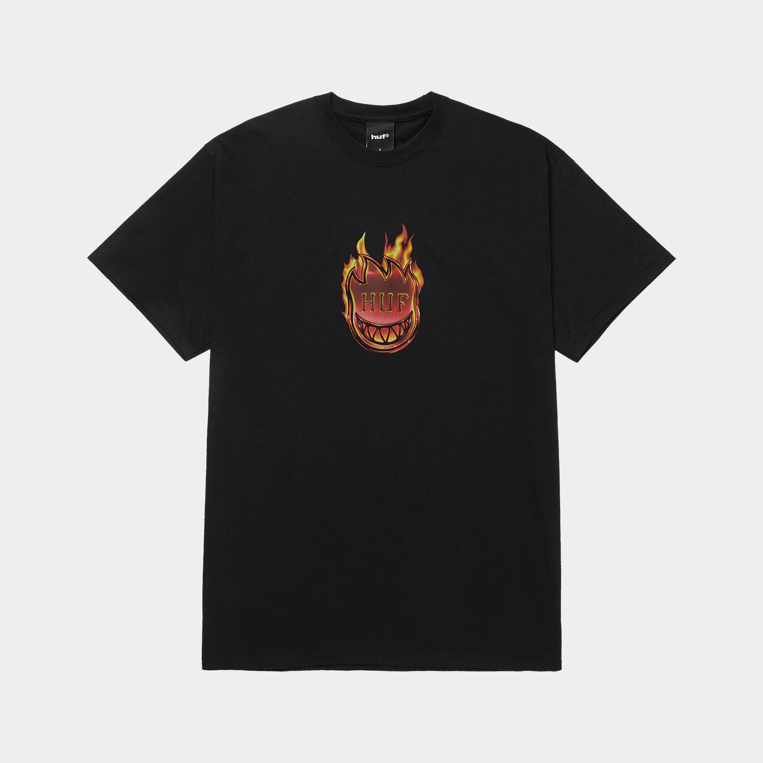 HUF (ハフ) Worldwide JP /T-SHIRTS(Tシャツ)/ huf X SPITFIRE FLAME GALAXIES TEE商品 / BLACK