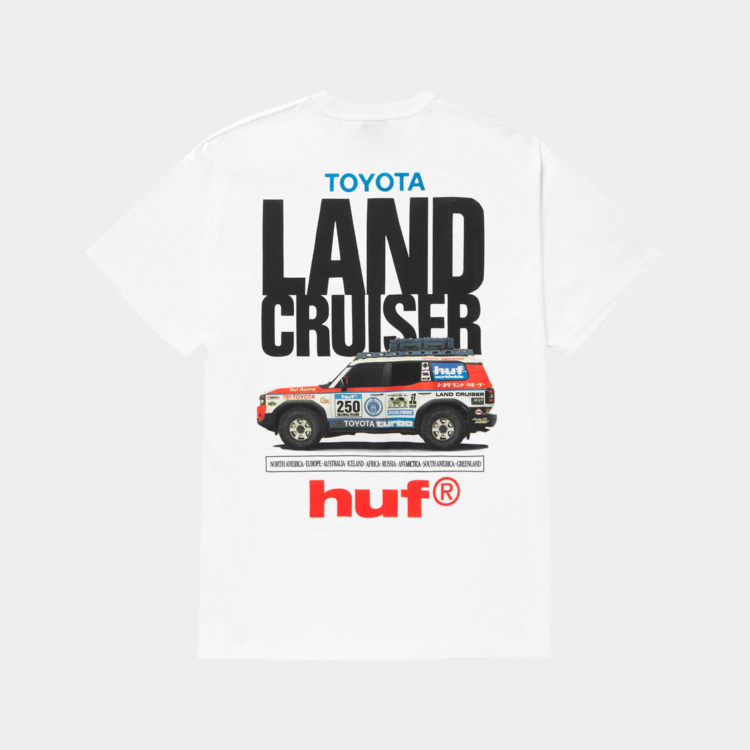HUF TOYOTA LAND CRUISER ラグマット huf® X TOYOTA LAND CRUISER RALLY TEE｜T-SHIRTS（Tシャツ）｜【公式