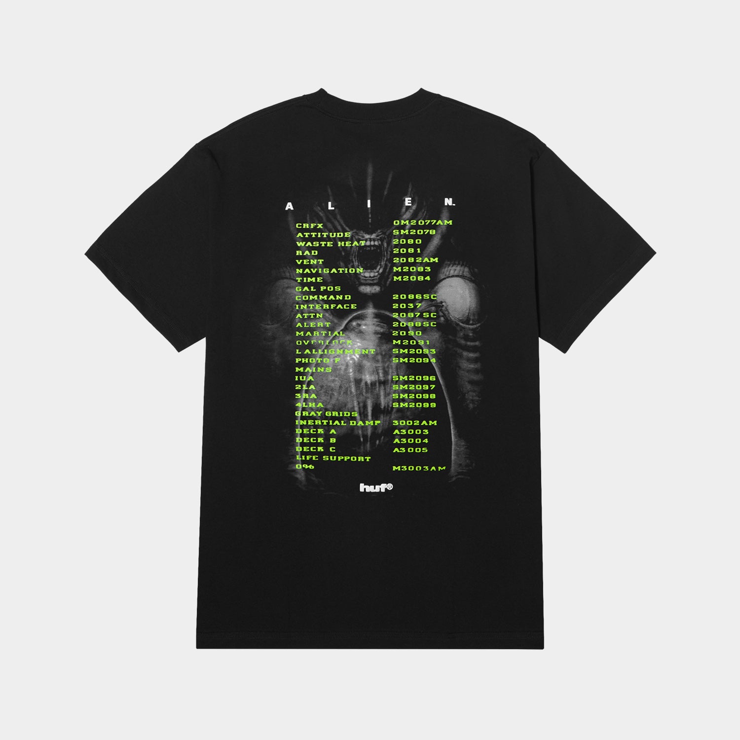 HUF (ハフ) Worldwide JP /T-SHIRTS(Tシャツ)/ HUF X ALIENS MANIFEST TEE商品 / BLACK