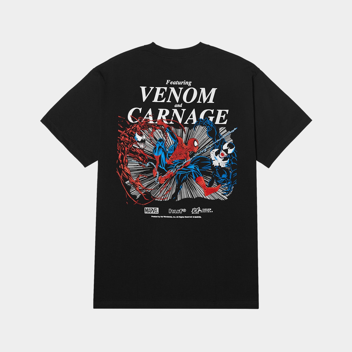 HUF (ハフ) Worldwide JP /T-SHIRTS(Tシャツ)/ HUF X SPIDER-MAN MAXIMUM CARNAGE TEE商品 / BLACK