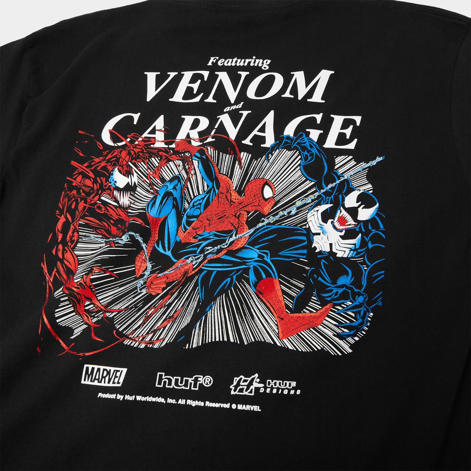 HUF (ハフ) Worldwide JP /T-SHIRTS(Tシャツ)/ HUF X SPIDER-MAN MAXIMUM CARNAGE TEE商品 / BLACK