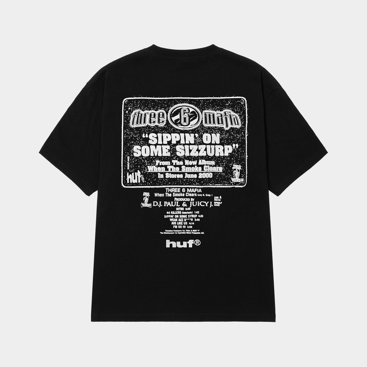 HUF (ハフ) Worldwide JP /T-SHIRTS(Tシャツ)/ huf® X THREE 6 MAFIA SIZZURP TEE商品 / BLACK
