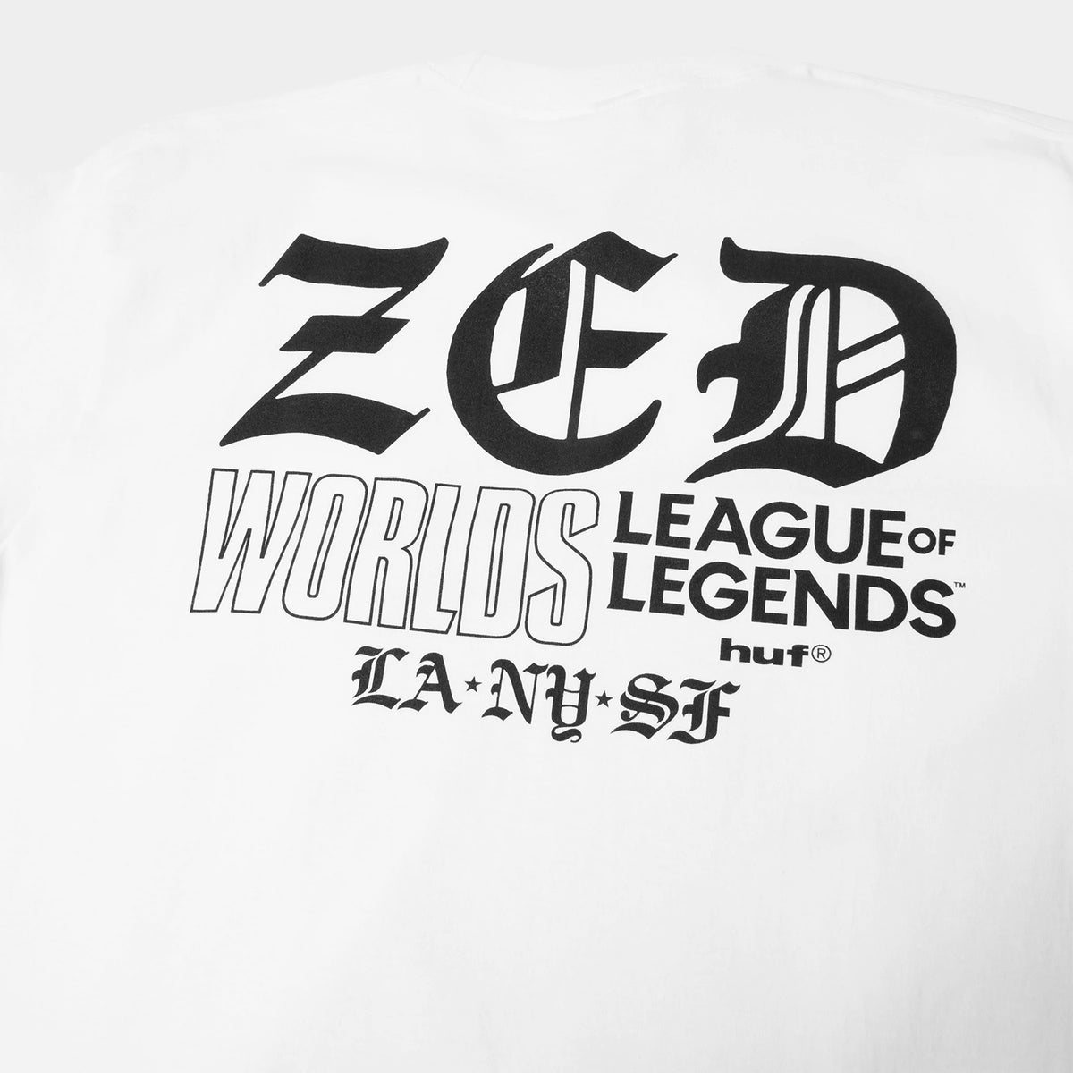 HUF (ハフ) Worldwide JP /T-SHIRTS(Tシャツ)/ huf® x Riot Games 2016 WORLDS ZED SKIN TEE商品 / WHITE