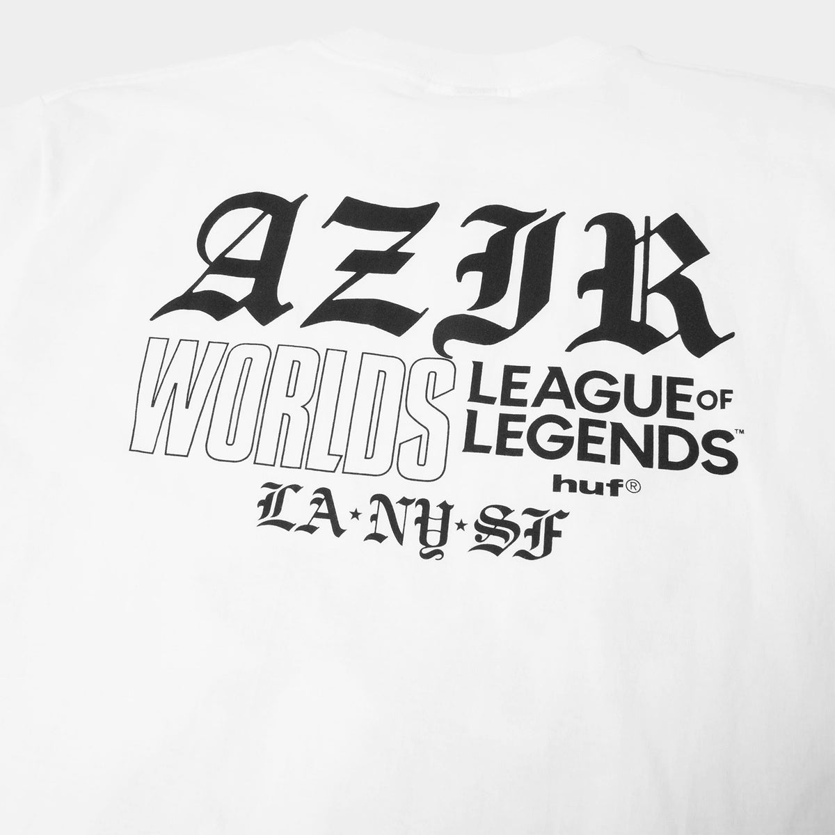 HUF (ハフ) Worldwide JP /T-SHIRTS(Tシャツ)/ huf® x Riot Games 2022 WORLDS AZIR SKIN TEE商品 / WHITE