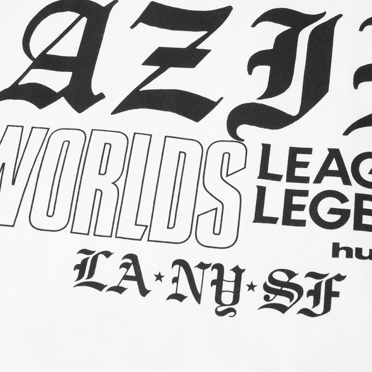 HUF (ハフ) Worldwide JP /T-SHIRTS(Tシャツ)/ huf® x Riot Games 2022 WORLDS AZIR SKIN TEE商品 / WHITE