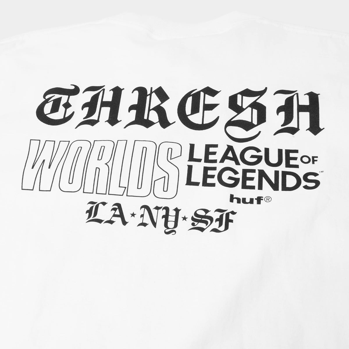 HUF (ハフ) Worldwide JP /T-SHIRTS(Tシャツ)/ huf® x Riot Games 2013 WORLDS THRESH SKIN TEE商品 / WHITE