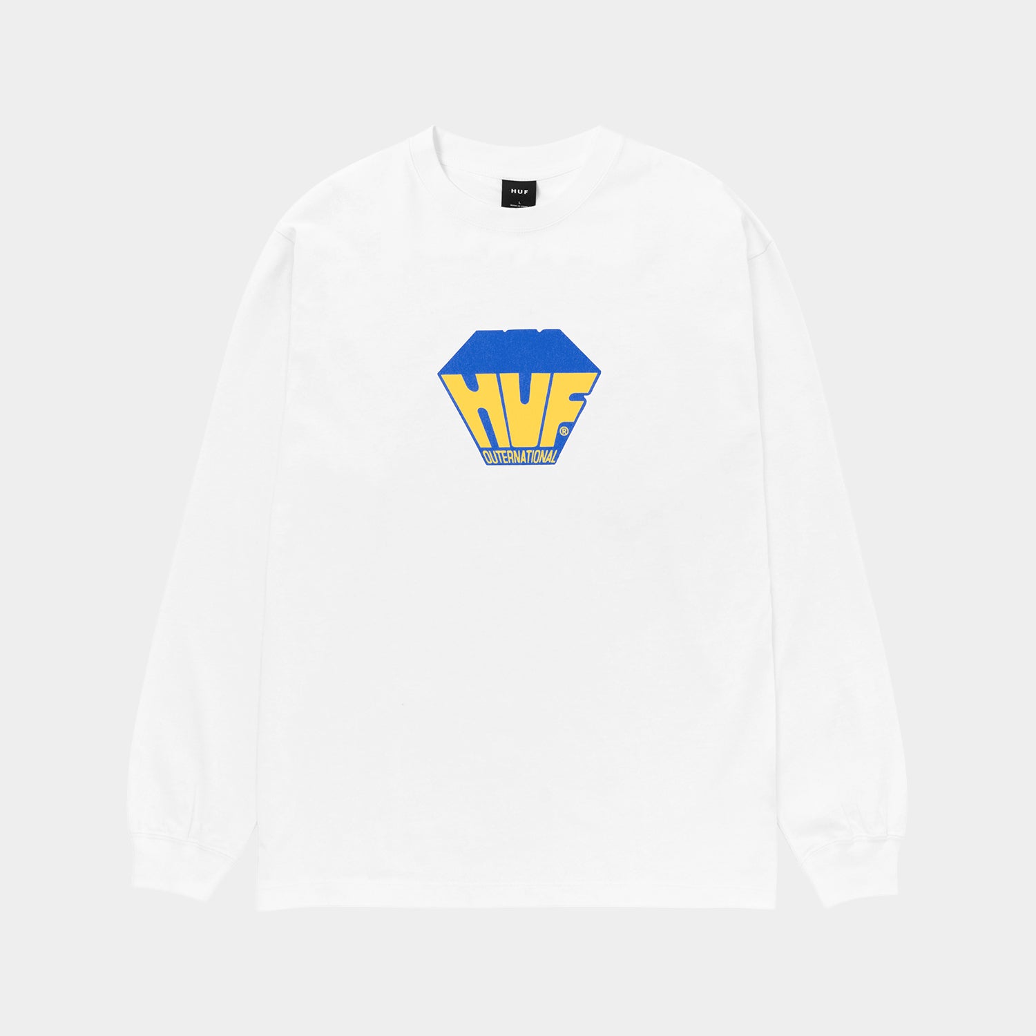 HUF (ハフ) Worldwide JP /T-SHIRTS(Tシャツ)/ BIG BLOCK LS TEE商品 / WHITE