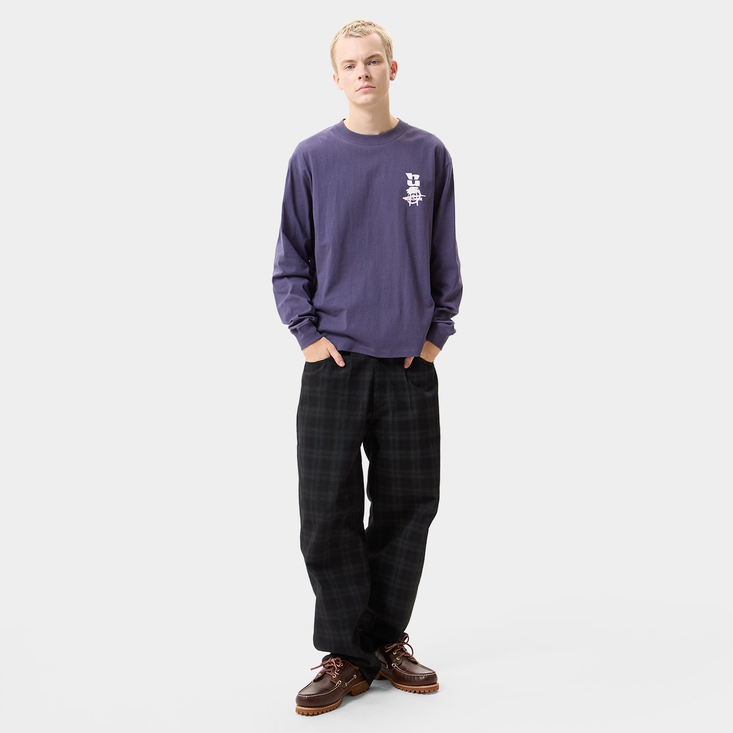HUF (ハフ) Worldwide JP /T-SHIRTS(Tシャツ)/ CUT AND PASTE LS TEE商品 / NAVY