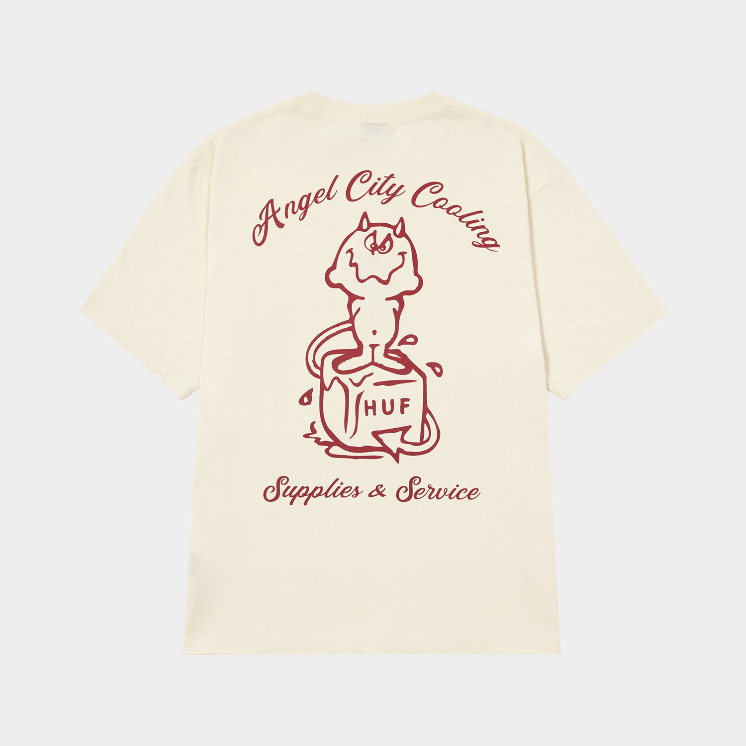 HUF (ハフ) Worldwide JP /T-SHIRTS(Tシャツ)/ SUPPLIES & SERVICE TEE商品 / WHITE