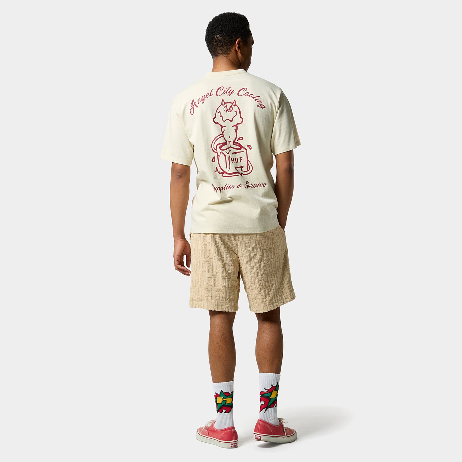 HUF (ハフ) Worldwide JP /T-SHIRTS(Tシャツ)/ SUPPLIES & SERVICE TEE商品 / WHITE