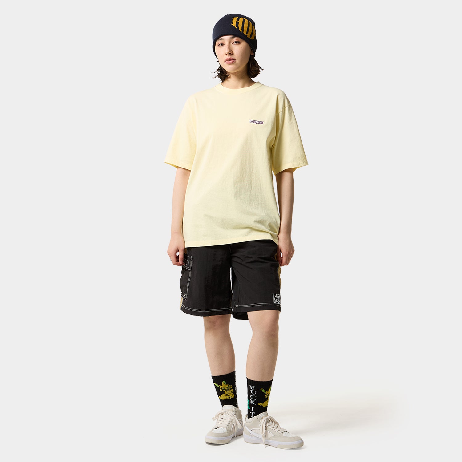 HUF (ハフ) Worldwide JP /T-SHIRTS(Tシャツ)/ MILLENNIUM WASHED TEE商品 / PALE YELLOW
