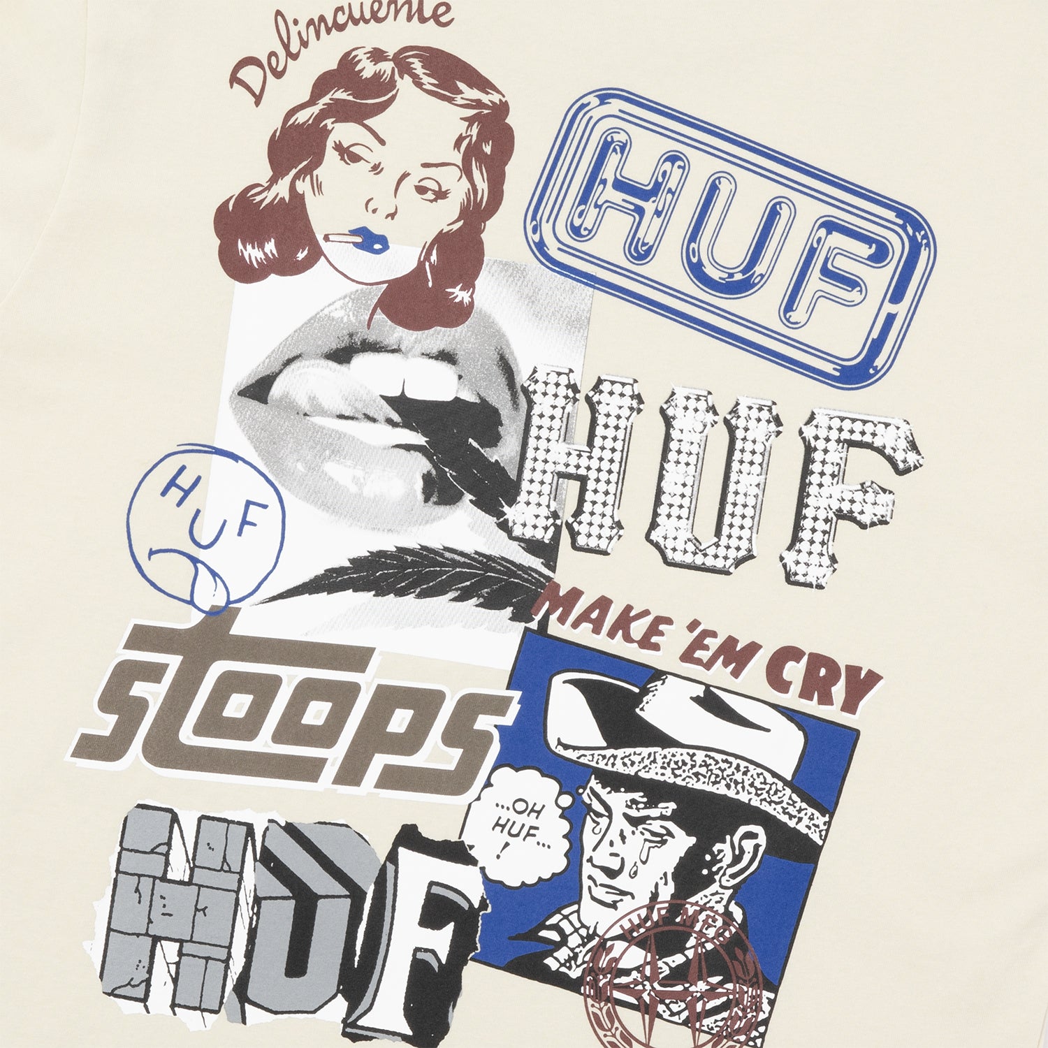 HUF (ハフ) Worldwide JP /T-SHIRTS(Tシャツ)/ MASH UP TEE商品 / NATURAL