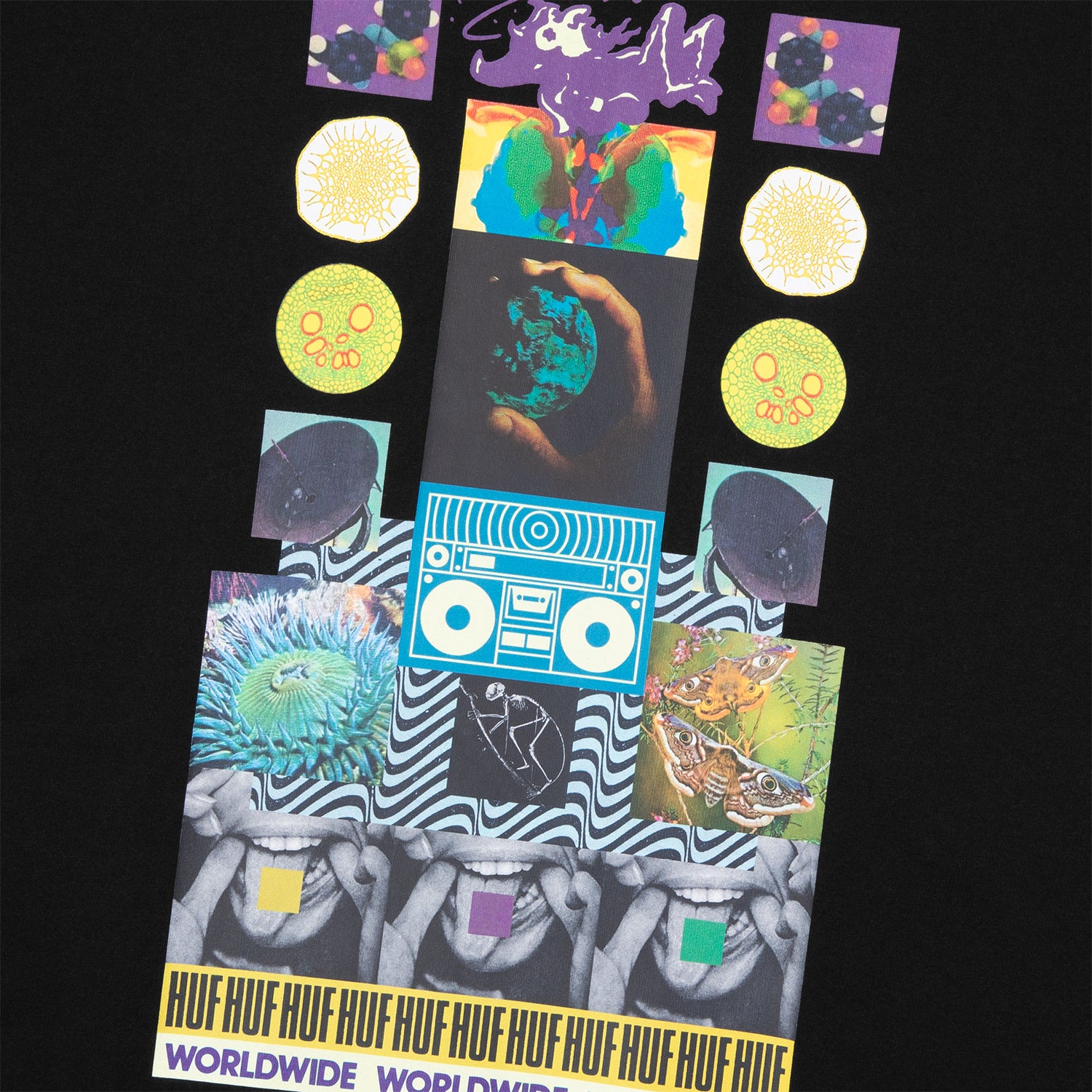 HUF (ハフ) Worldwide JP /T-SHIRTS(Tシャツ)/ NEW EXPERIENCES TEE商品 / BLACK