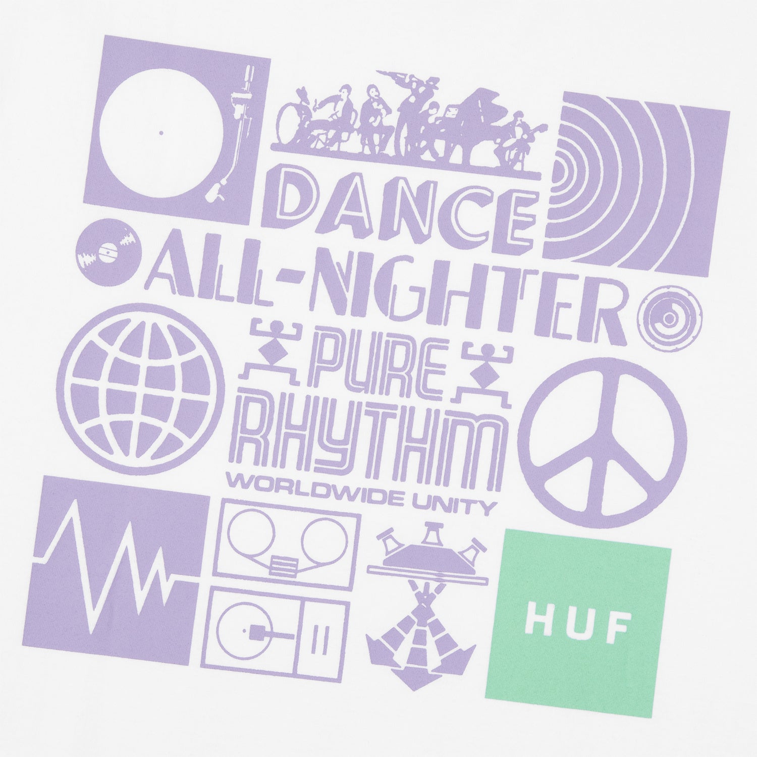 HUF (ハフ) Worldwide JP /T-SHIRTS(Tシャツ)/ SOUND WAVE TEE商品 / WHITE