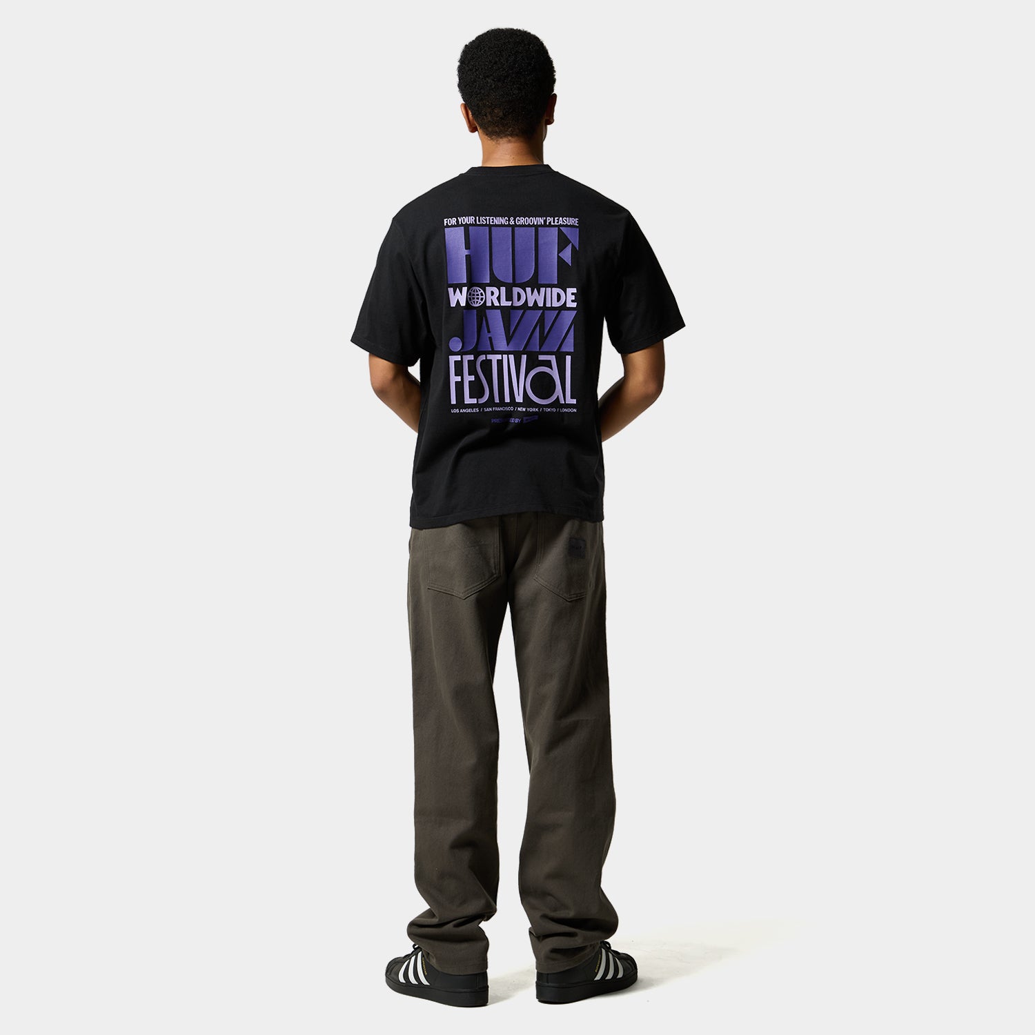 HUF (ハフ) Worldwide JP /T-SHIRTS(Tシャツ)/ WORLD JAZZ FESTIVAL TEE商品 / BLACK