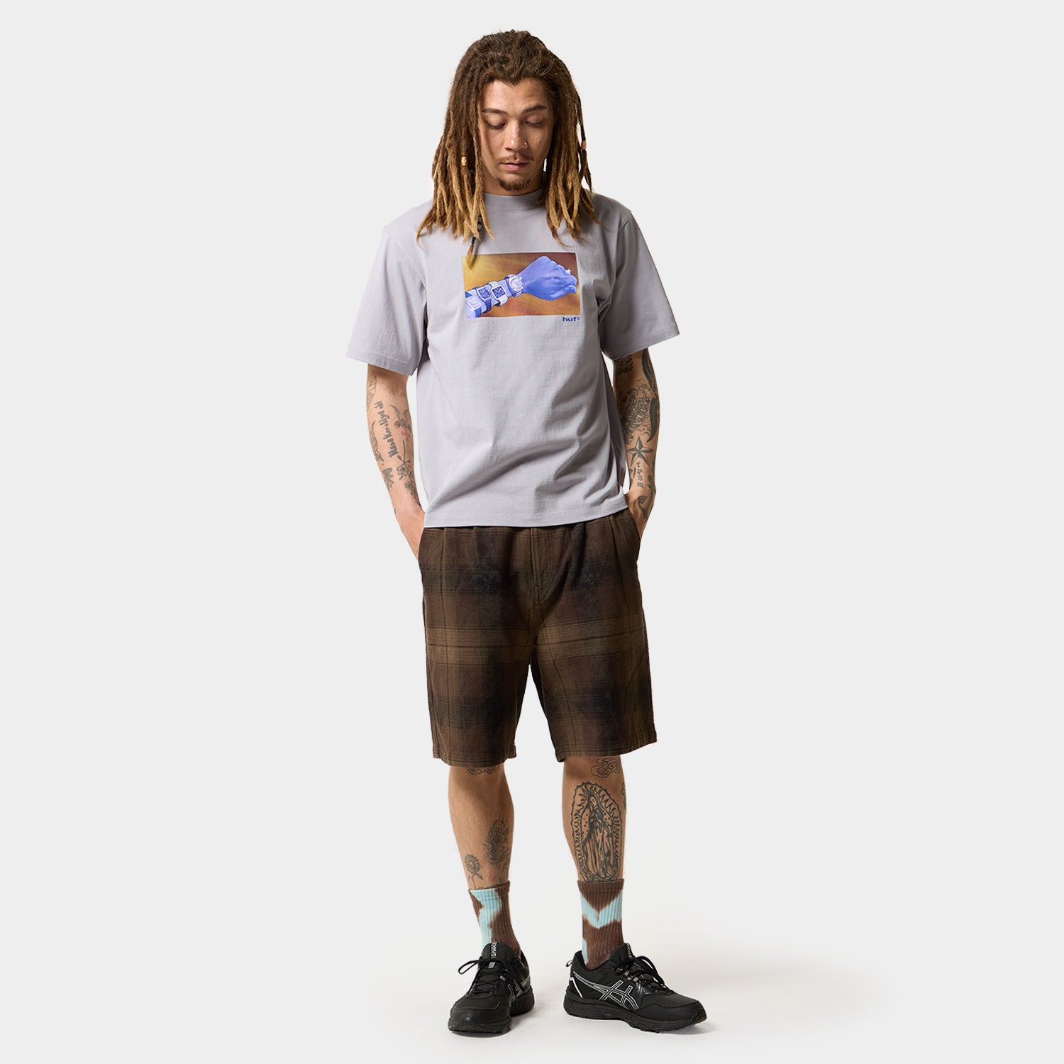 HUF (ハフ) Worldwide JP /T-SHIRTS(Tシャツ)/ FULL SET TEE商品 / LILAC CHALK