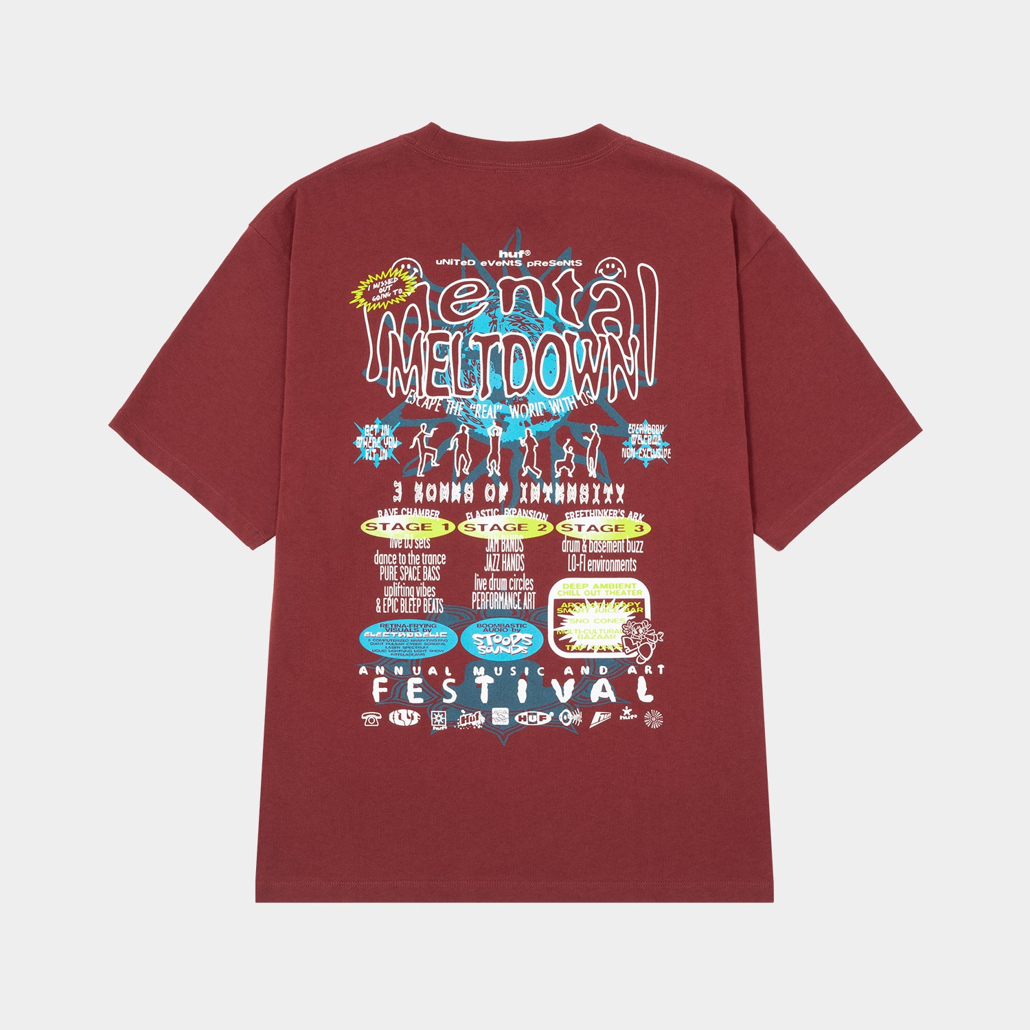 HUF (ハフ) Worldwide JP /T-SHIRTS(Tシャツ)/ MENTAL MELTDOWN TEE商品 / BLACK