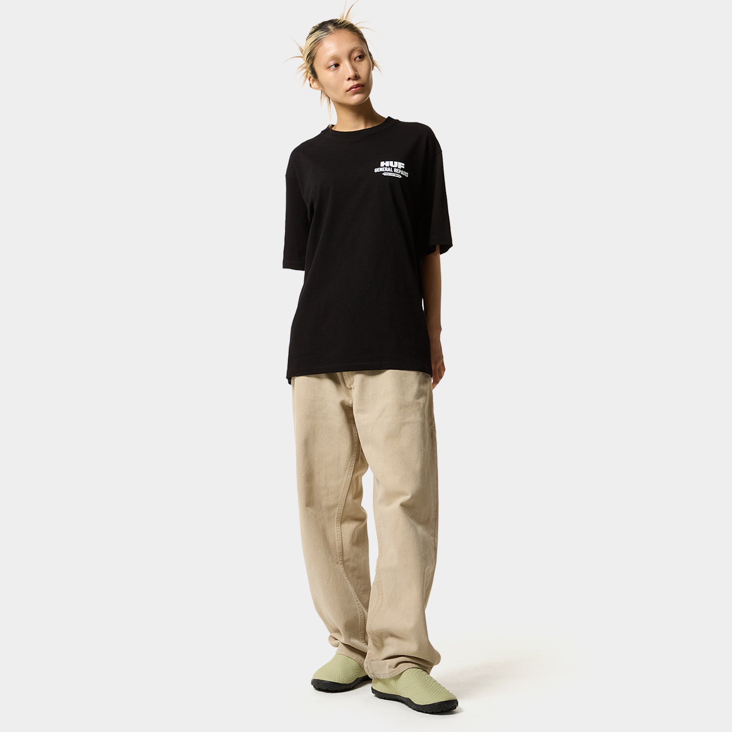 HUF (ハフ) Worldwide JP /T-SHIRTS(Tシャツ)/ GENERAL REPAIRS TEE商品 / BLACK