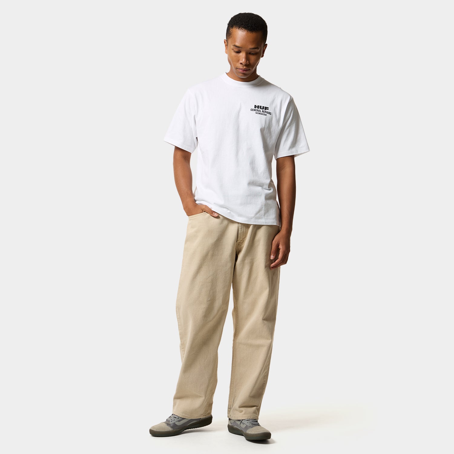 HUF (ハフ) Worldwide JP /T-SHIRTS(Tシャツ)/ GENERAL REPAIRS TEE商品 / BLACK