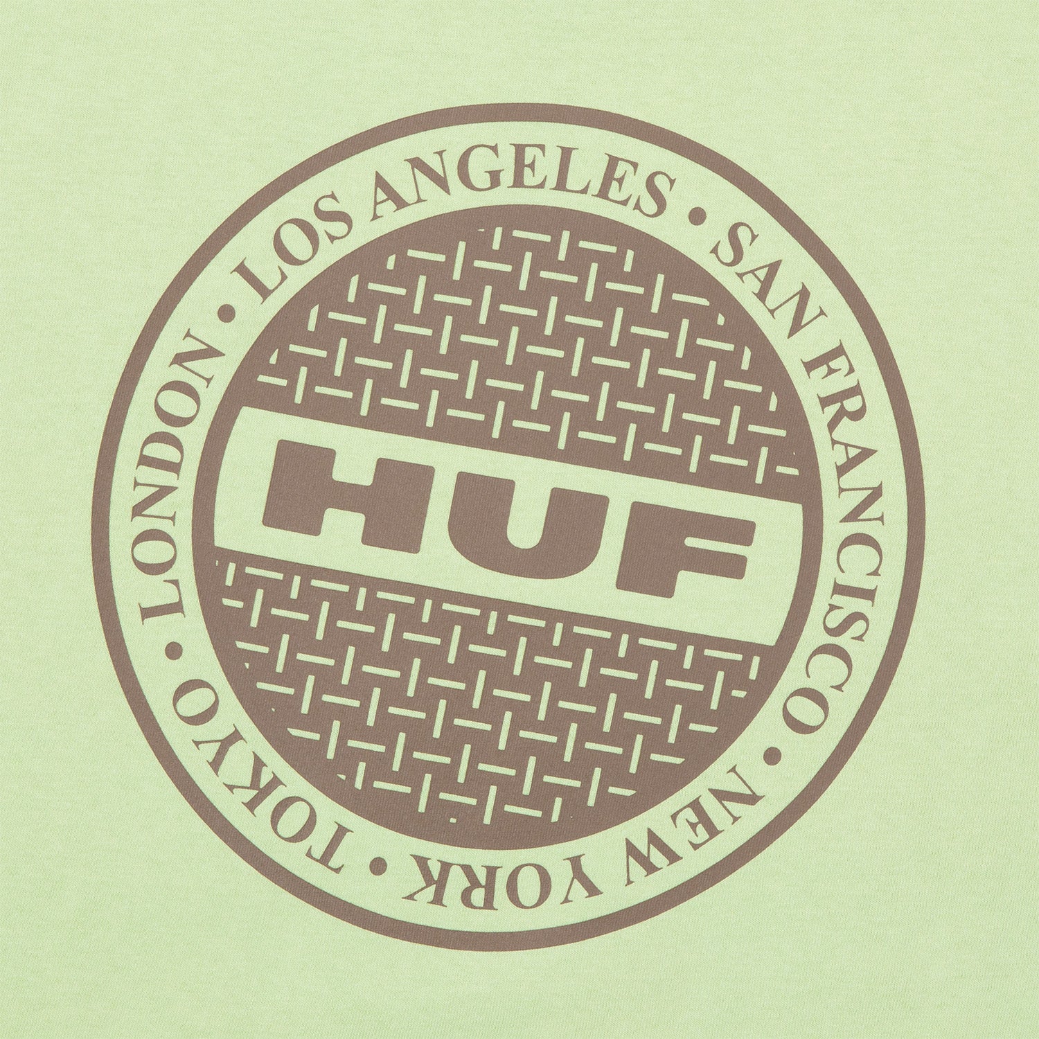 HUF (ハフ) Worldwide JP /T-SHIRTS(Tシャツ)/ MANHOLE LS TEE商品 / CUCUMBER