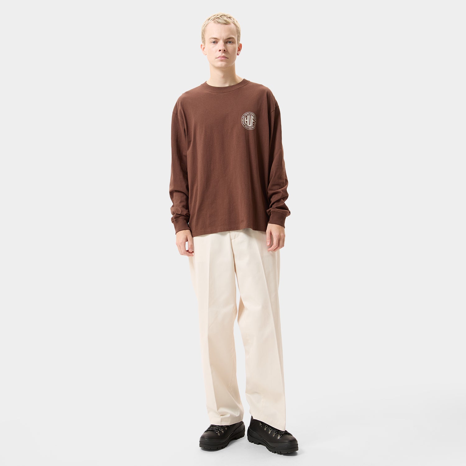 HUF (ハフ) Worldwide JP /T-SHIRTS(Tシャツ)/ REGIONAL LS TEE商品 / COFFEE