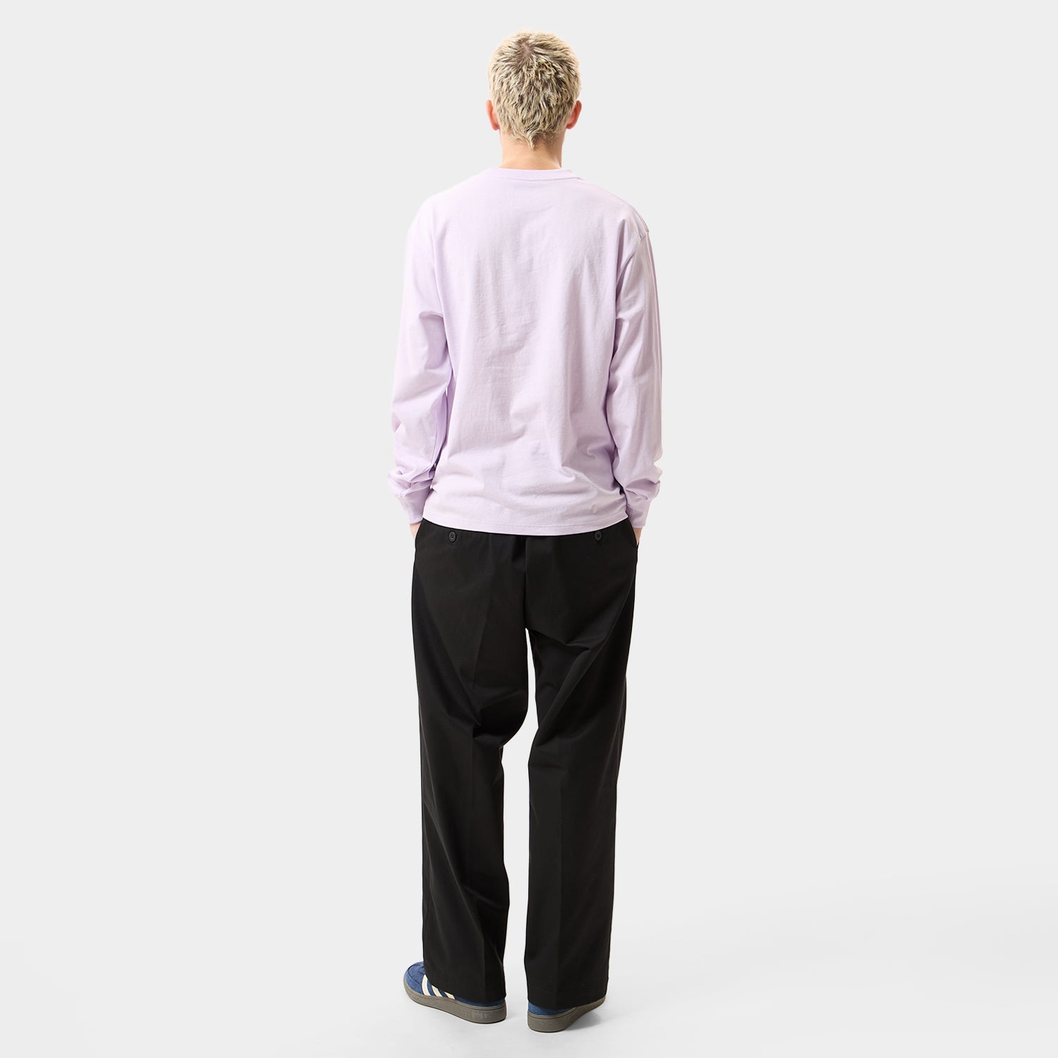 HUF (ハフ) Worldwide JP /T-SHIRTS(Tシャツ)/ BOX LOGO POCKET LS TEE商品 / LT LILAC