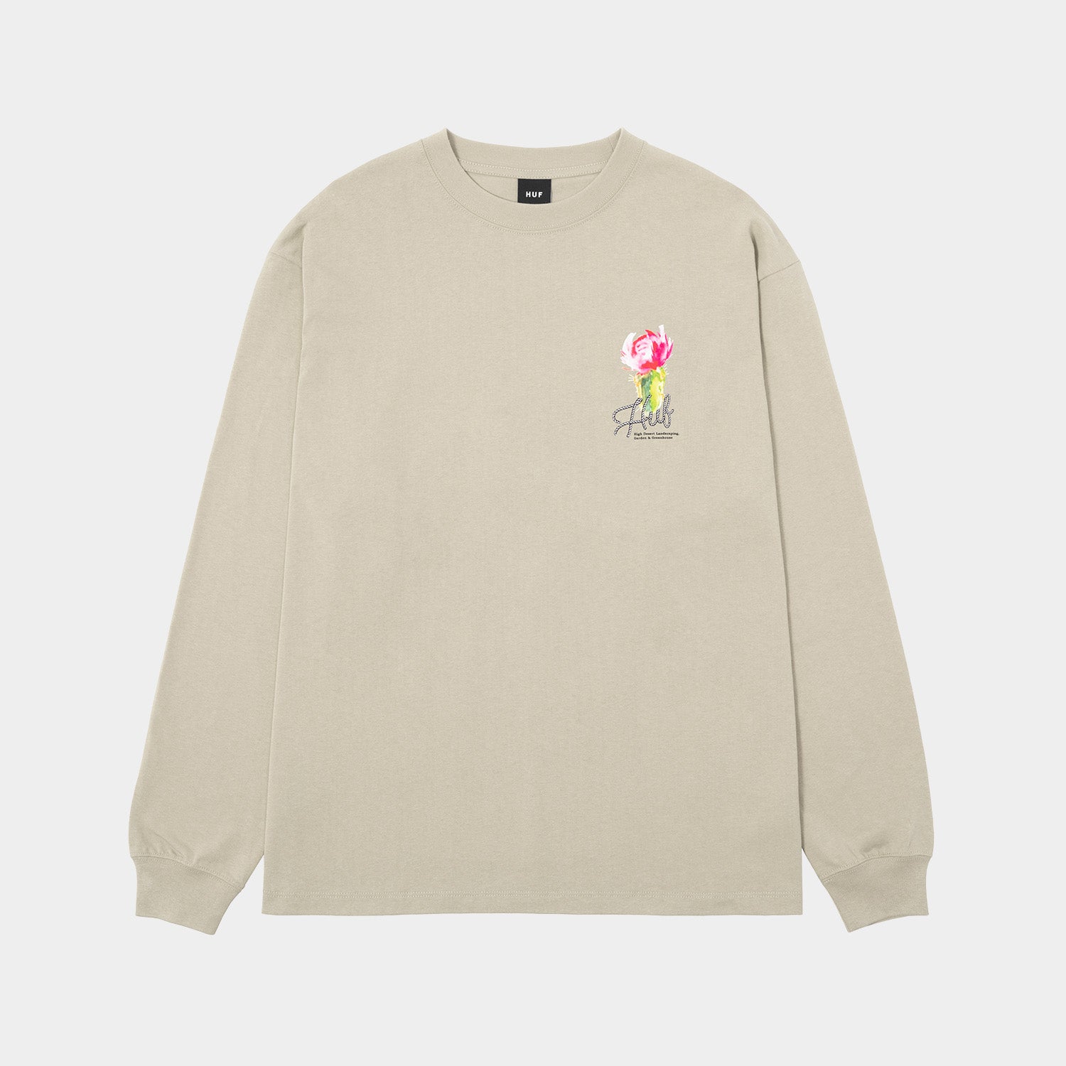 HUF (ハフ) Worldwide JP /T-SHIRTS(Tシャツ)/ DESERT ROSE LS TEE商品 / CHARCOAL