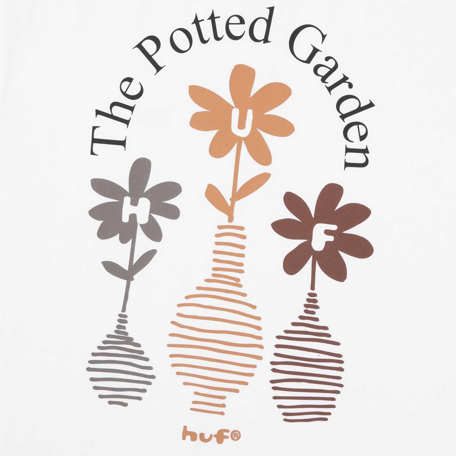 HUF (ハフ) Worldwide JP /T-SHIRTS(Tシャツ)/ THE POTTED GARDEN TEE商品 / CHARCOAL