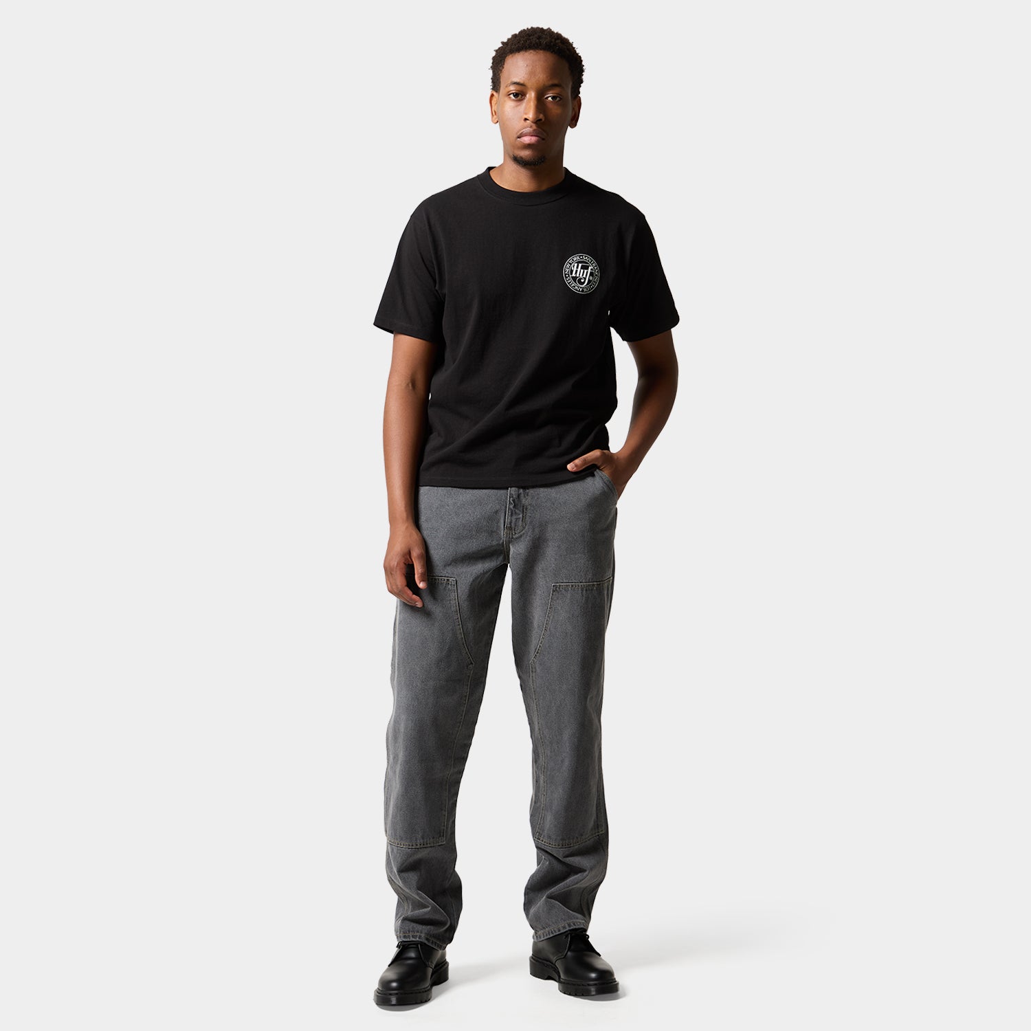 HUF (ハフ) Worldwide JP /T-SHIRTS(Tシャツ)/ SHARP SCRIPT TEE商品 / LT BLUE