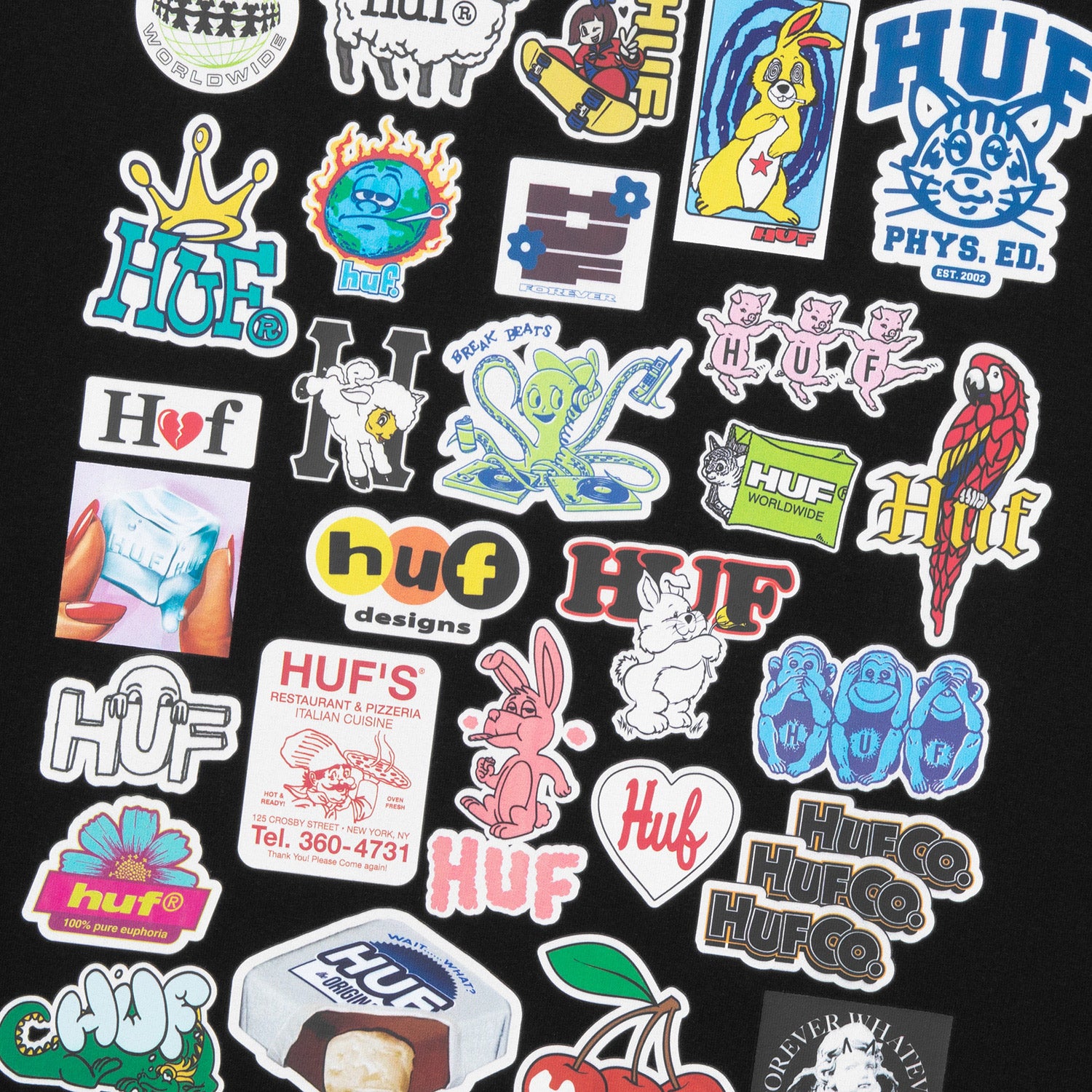 HUF (ハフ) Worldwide JP /T-SHIRTS(Tシャツ)/ STICKER PACK TEE商品 / WHITE