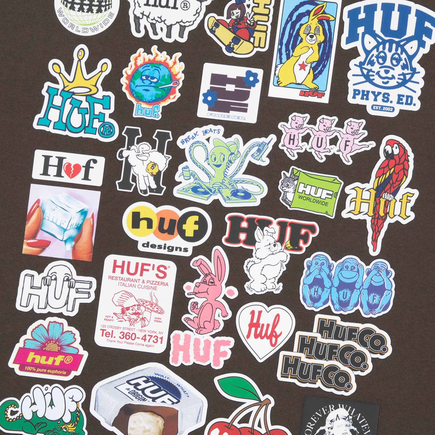 HUF (ハフ) Worldwide JP /T-SHIRTS(Tシャツ)/ STICKER PACK TEE商品 / WHITE