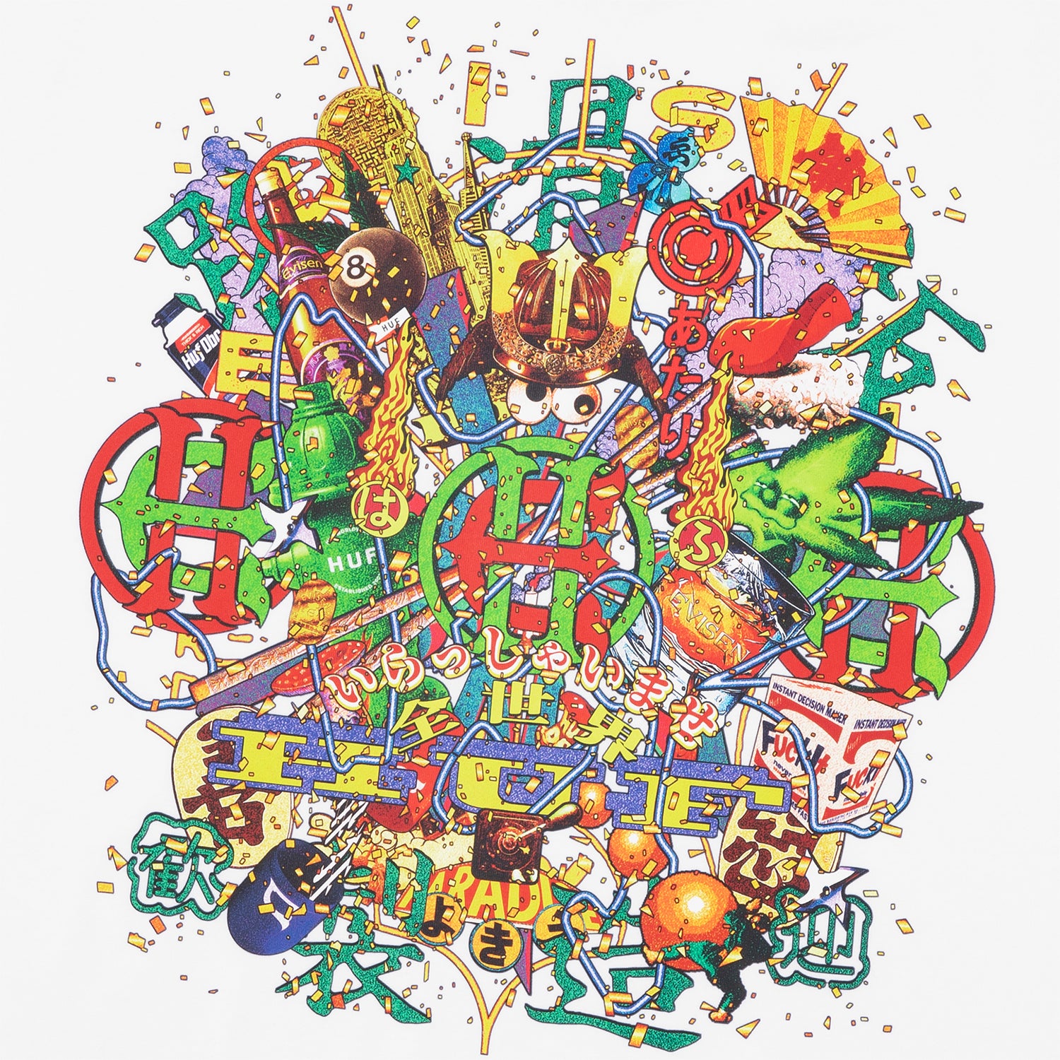 HUF (ハフ) Worldwide JP /T-SHIRTS(Tシャツ)/ HUF X EVISEN SKATEBOARDS HUF ALLSTAR TEE商品 / PURPLE