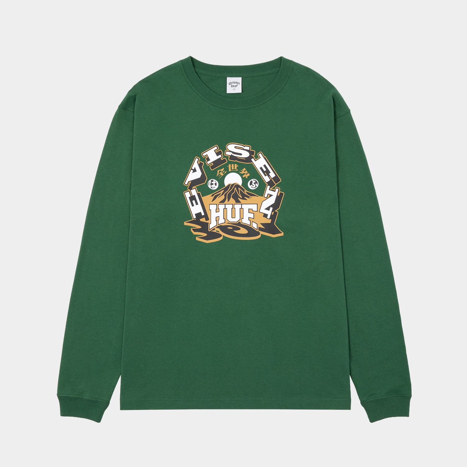 HUF (ハフ) Worldwide JP /T-SHIRTS(Tシャツ)/ HUF X EVISEN SKATEBOARDS HUFUJI LS TEE商品 / WHITE