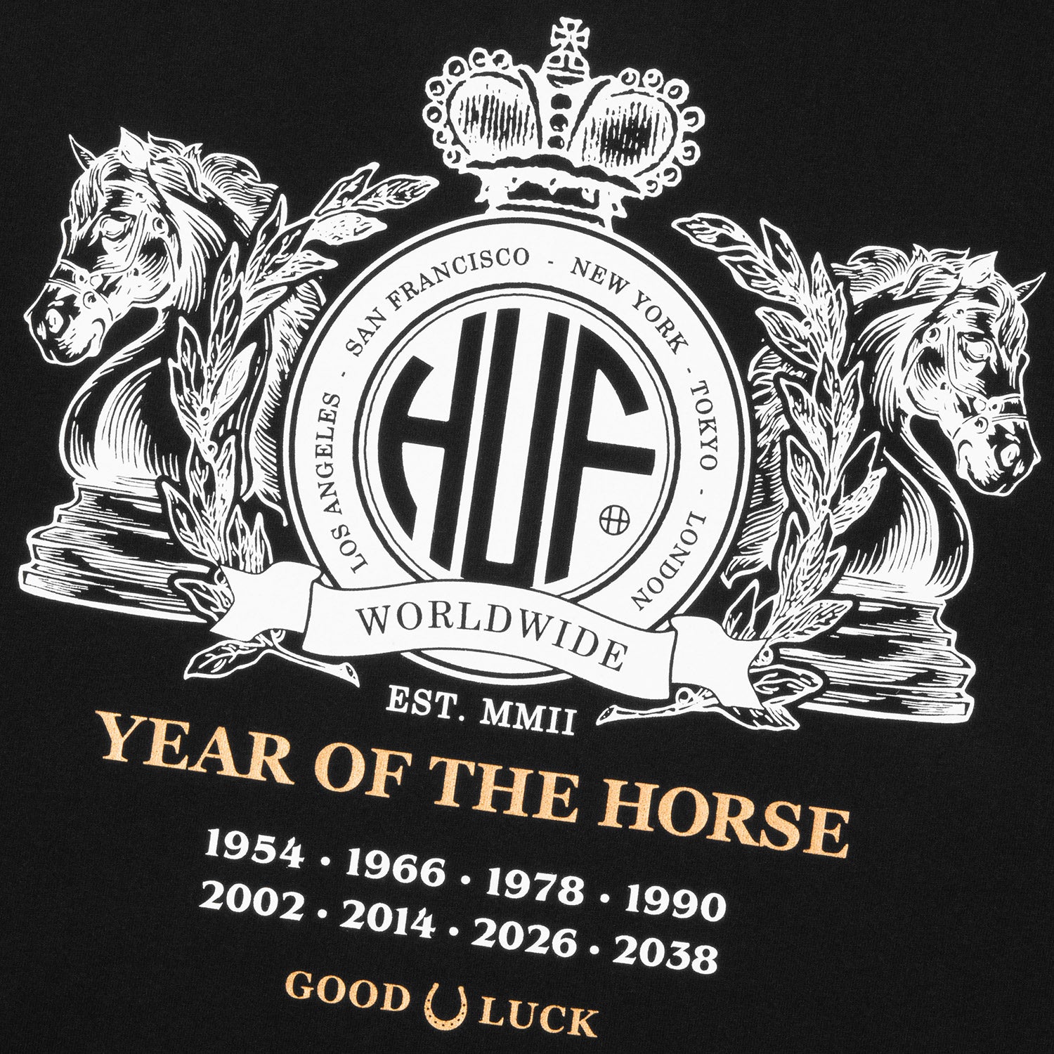 HUF (ハフ) Worldwide JP /T-SHIRTS(Tシャツ)/ YEAR OF THE HORSE TEE商品 / WHITE