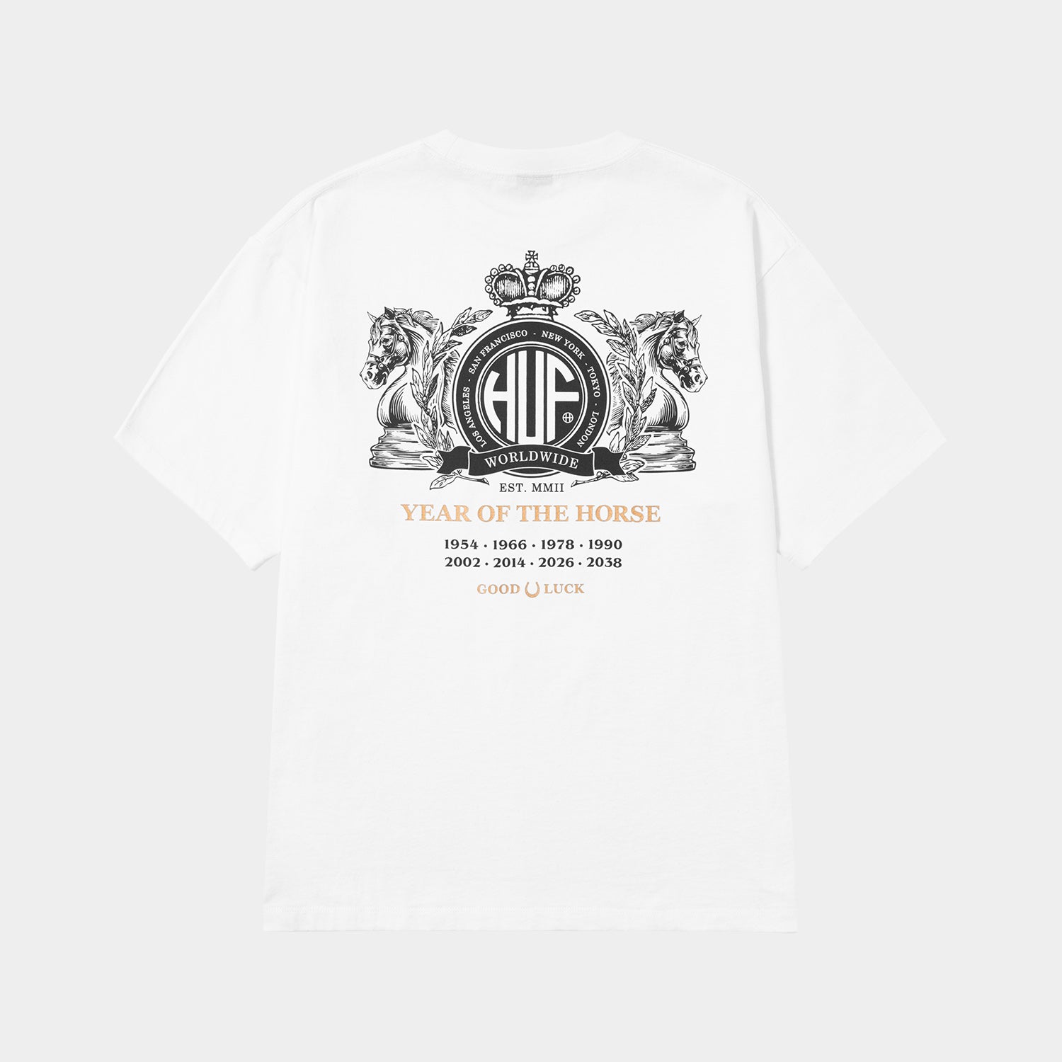 YEAR OF THE HORSE TEE｜T-SHIRTS（Tシャツ）｜【公式通販 HUF】｜ハフ