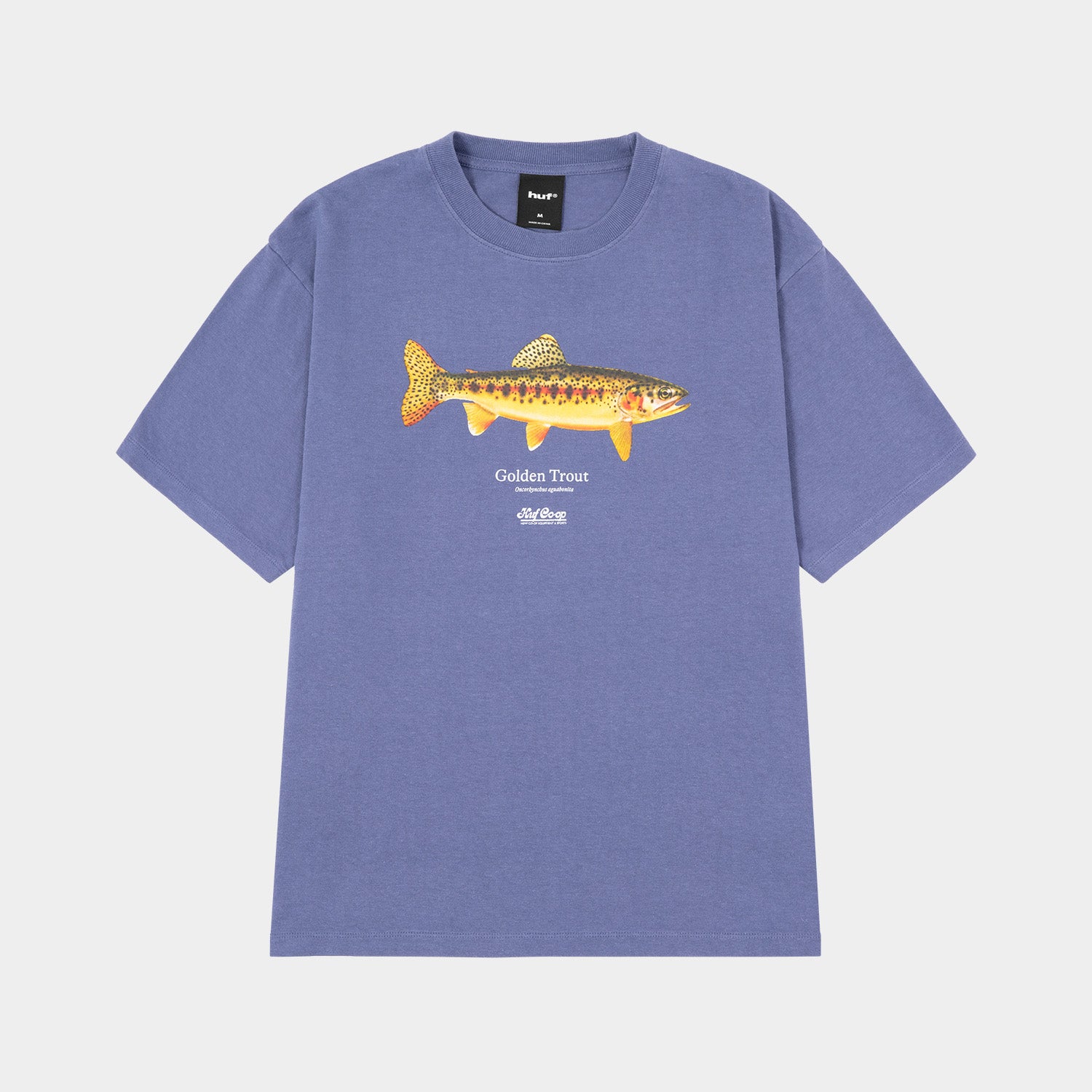 HUF (ハフ) Worldwide JP /T-SHIRTS(Tシャツ)/ huf CO-OP GOLDEN TROUT TEE商品 / PURPLE NAVY