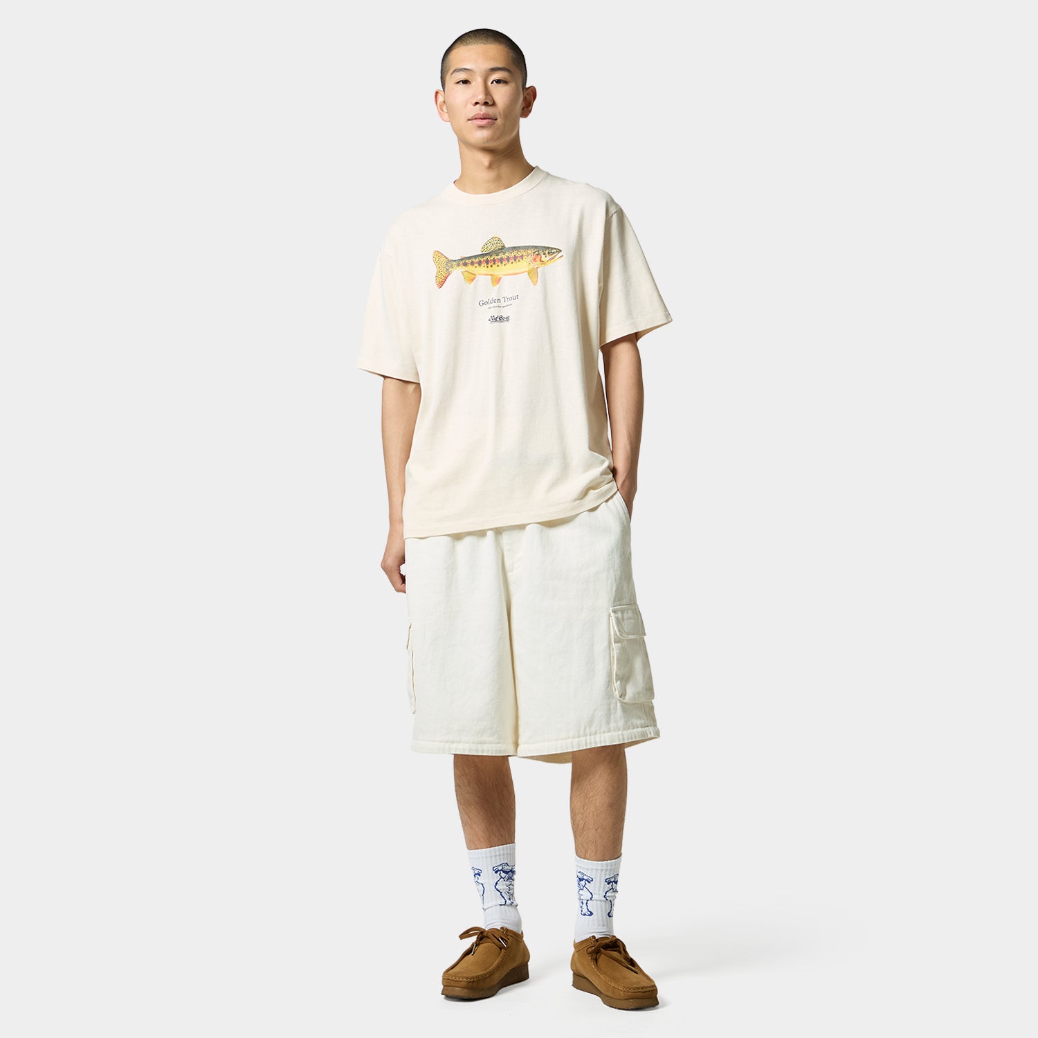 HUF (ハフ) Worldwide JP /T-SHIRTS(Tシャツ)/ huf CO-OP GOLDEN TROUT TEE商品 / PURPLE NAVY