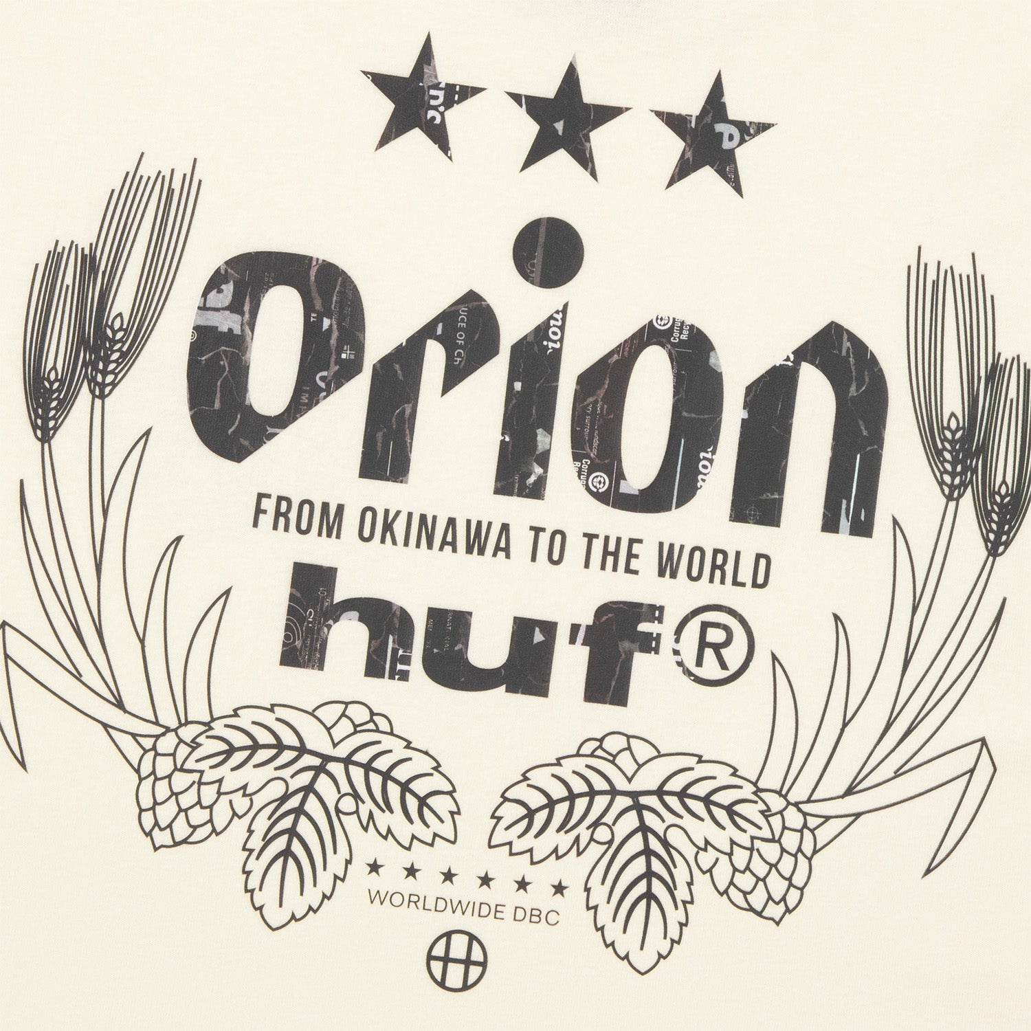 HUF (ハフ) Worldwide JP /T-SHIRTS(Tシャツ)/ HUF X ORION WORLDWIDE TEE商品 / NATURAL