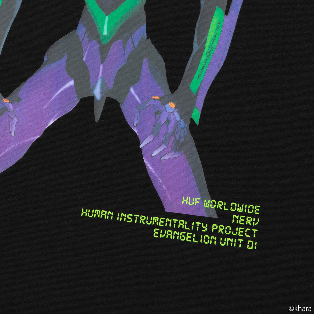 HUF (ハフ) Worldwide JP /T-SHIRTS(Tシャツ)/ huf® X EVANGELION UNIT-01 TEE商品 / BLACK