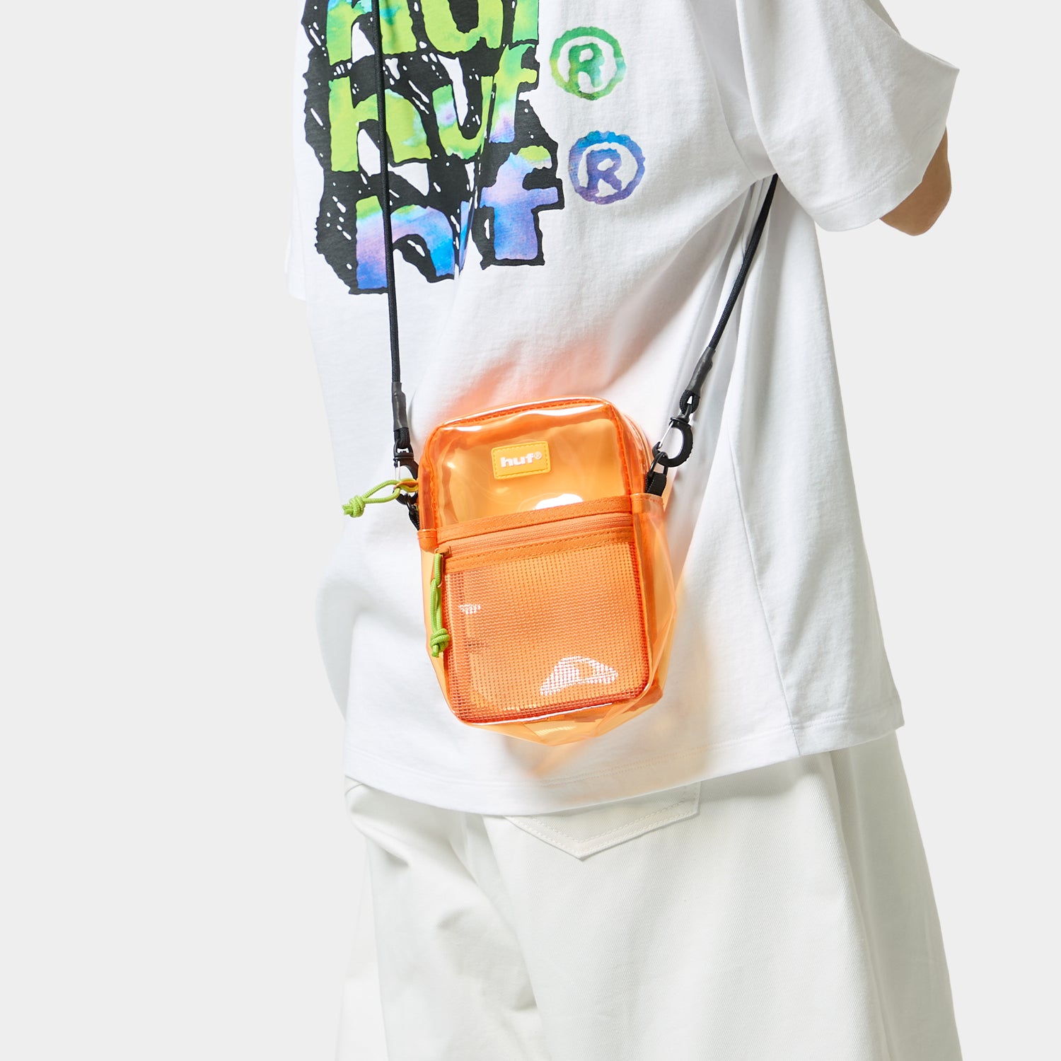 HUF (ハフ) Worldwide JP /BAGS（バッグ）/ MERCER TRANSPARENT SIDE BAG商品 / ORANGE