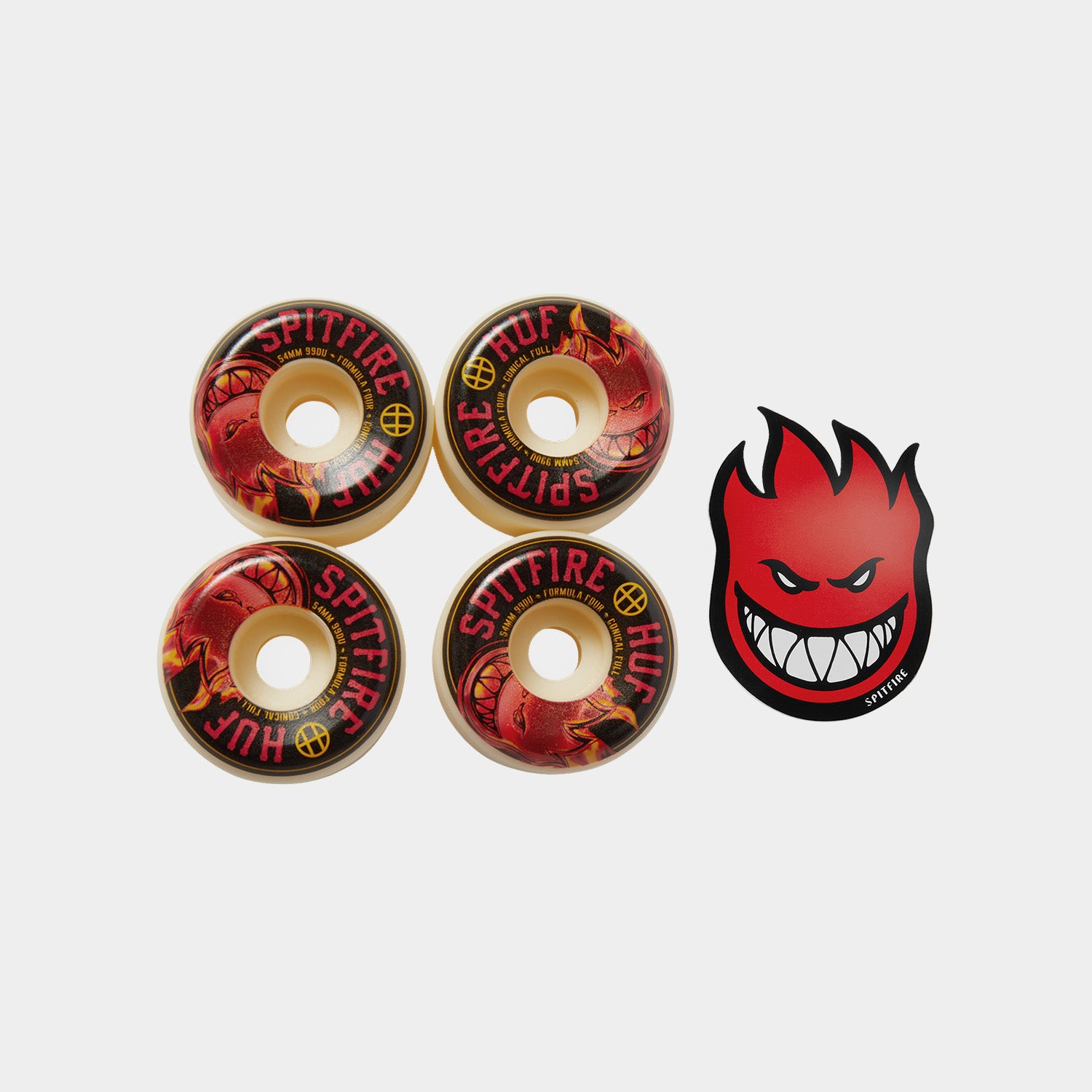 HUF (ハフ) Worldwide JP /OTHERS（その他アクセサリー）/ huf X SPITFIRE 54MM CONICAL SKATE WHEELS商品 / NATURAL