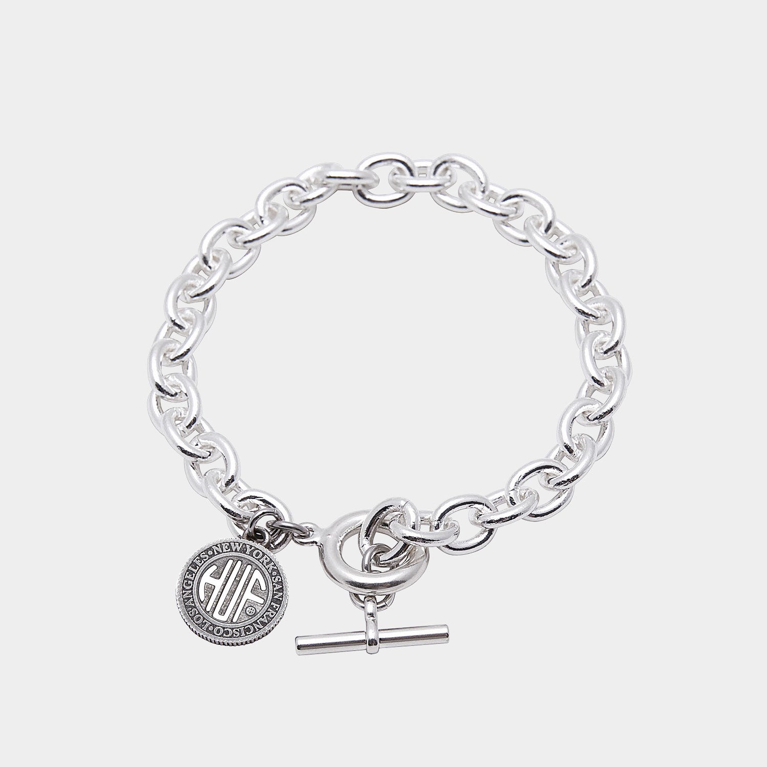 HUF シルバーチェーンブレスレット L/XL HUF（ハフ） ブレスレット HUF H LINK BRACELET アクセサリー