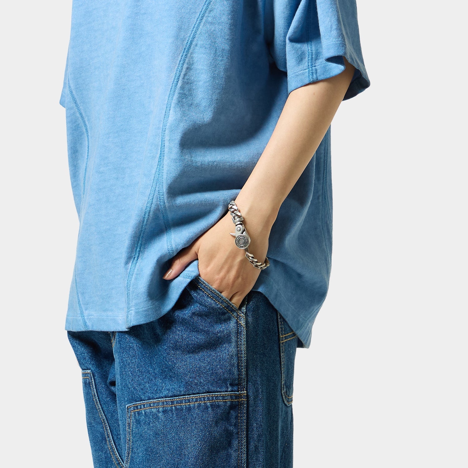 HUF (ハフ) Worldwide JP /JEWELRY（ジュエリー）/ BUTTON UP CLIP BRACELET商品 / SILVER