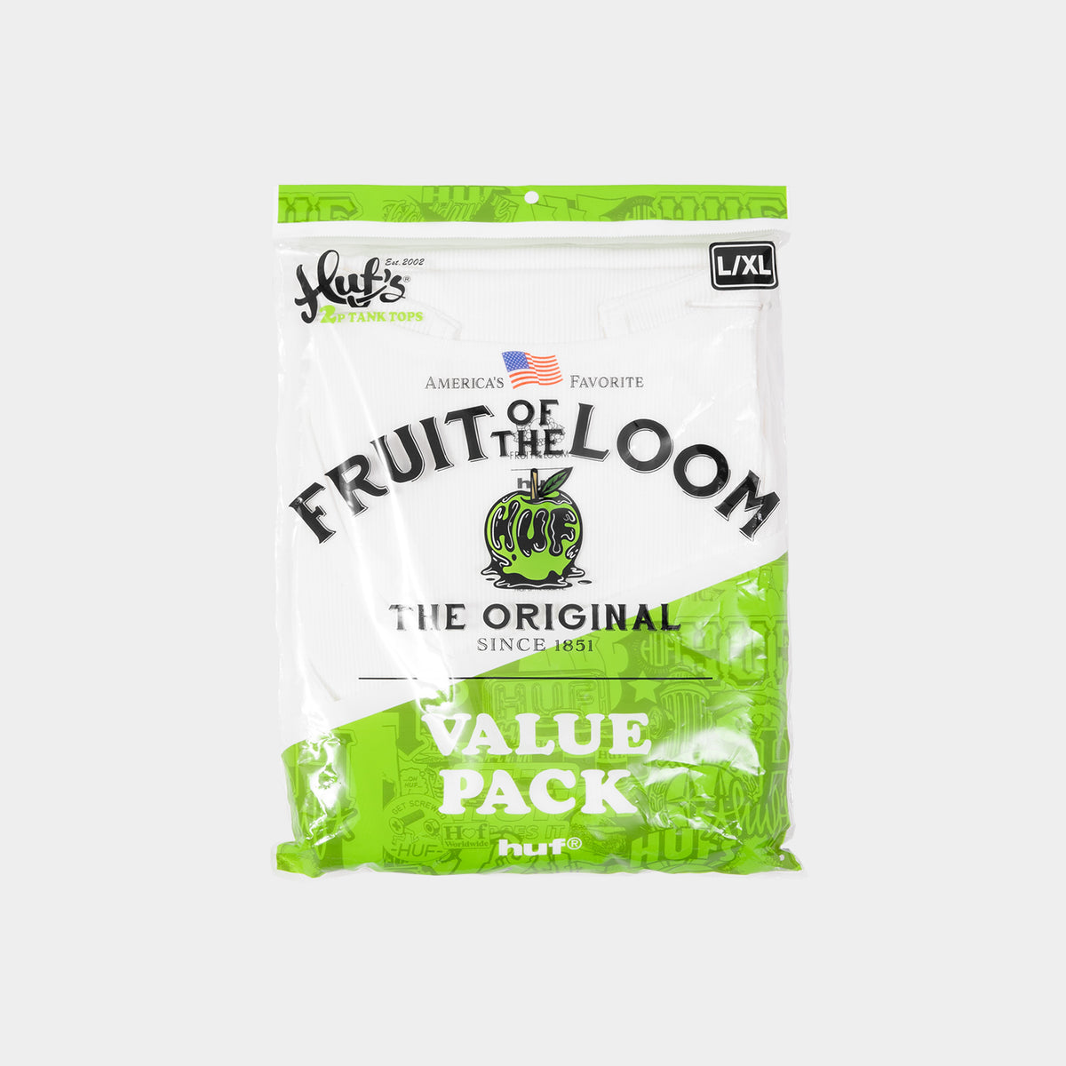 HUF (ハフ) Worldwide JP /OTHERS（その他アクセサリー）/ huf® X FRUIT OF THE LOOM RIB TANK 2P PACK商品 / WHITE